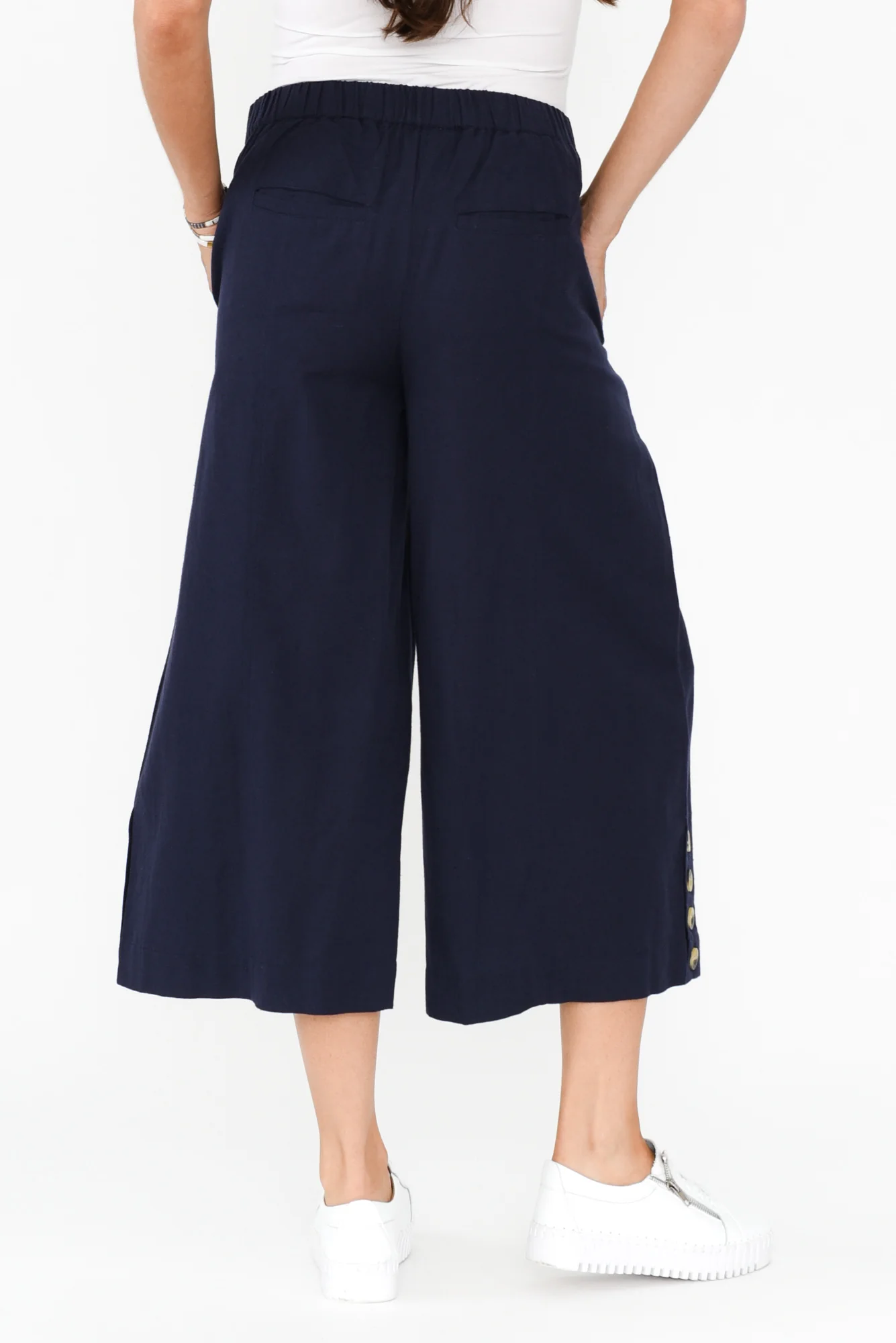 Kishan Navy Cotton Blend Pants - Image 7