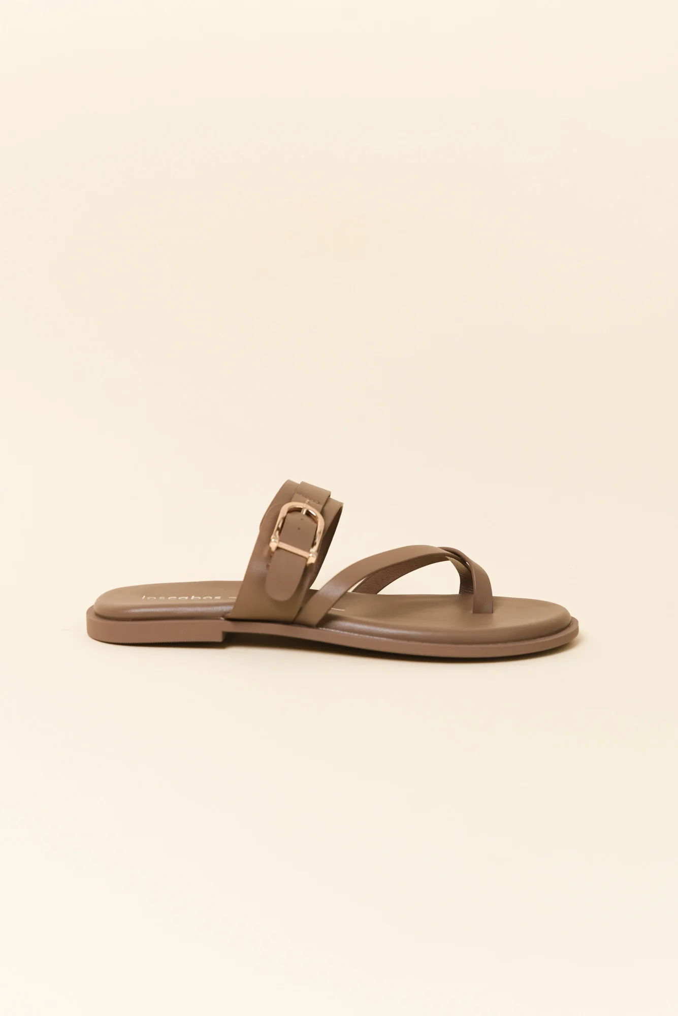 Kooning Taupe Buckle Slide