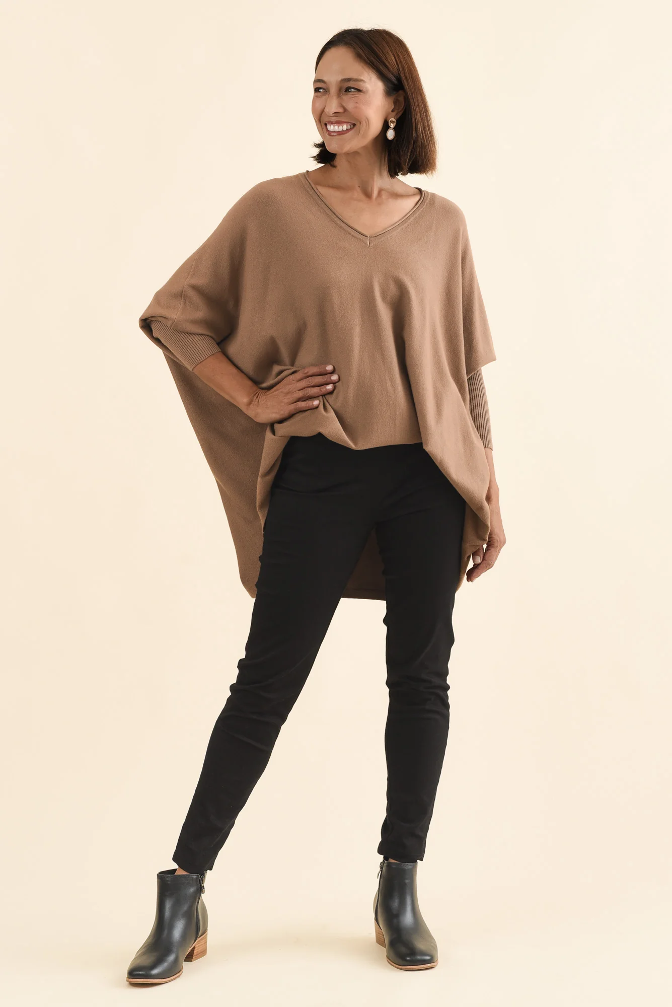 Laia Black Cotton Stretch Pants - Image 7