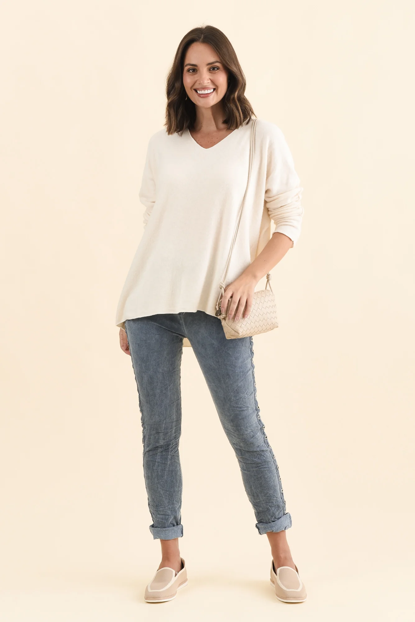 Lakin Cream Knit Jumper - Image 2