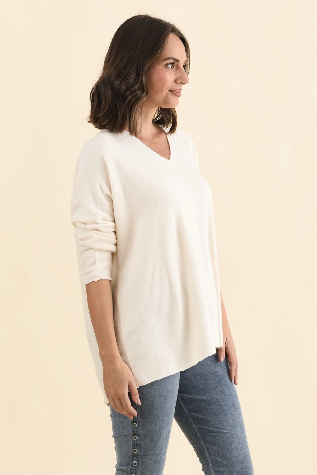 Lakin Cream Knit Jumper - Image 3