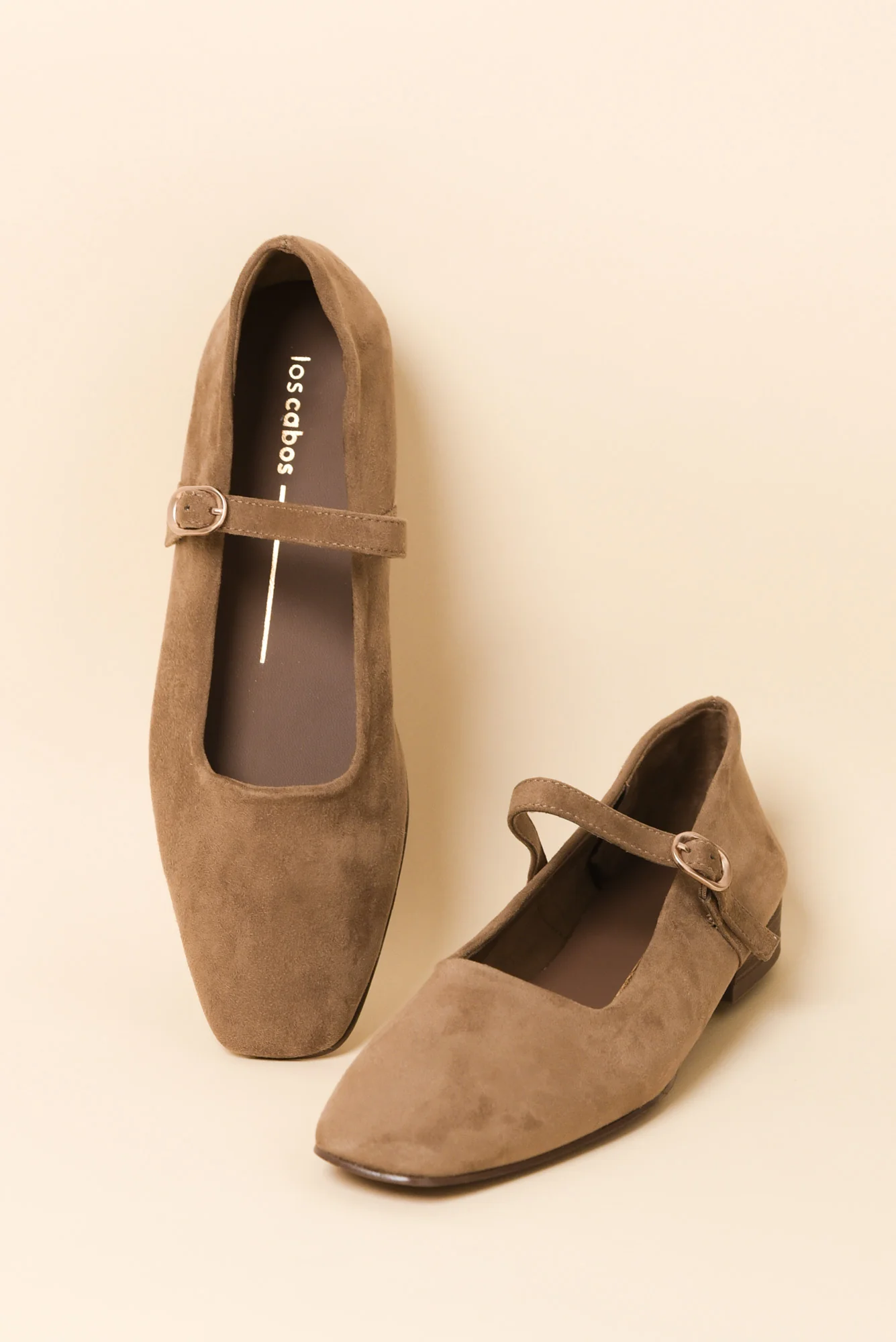 Landara Tan Suede Ballet Flat - Image 2
