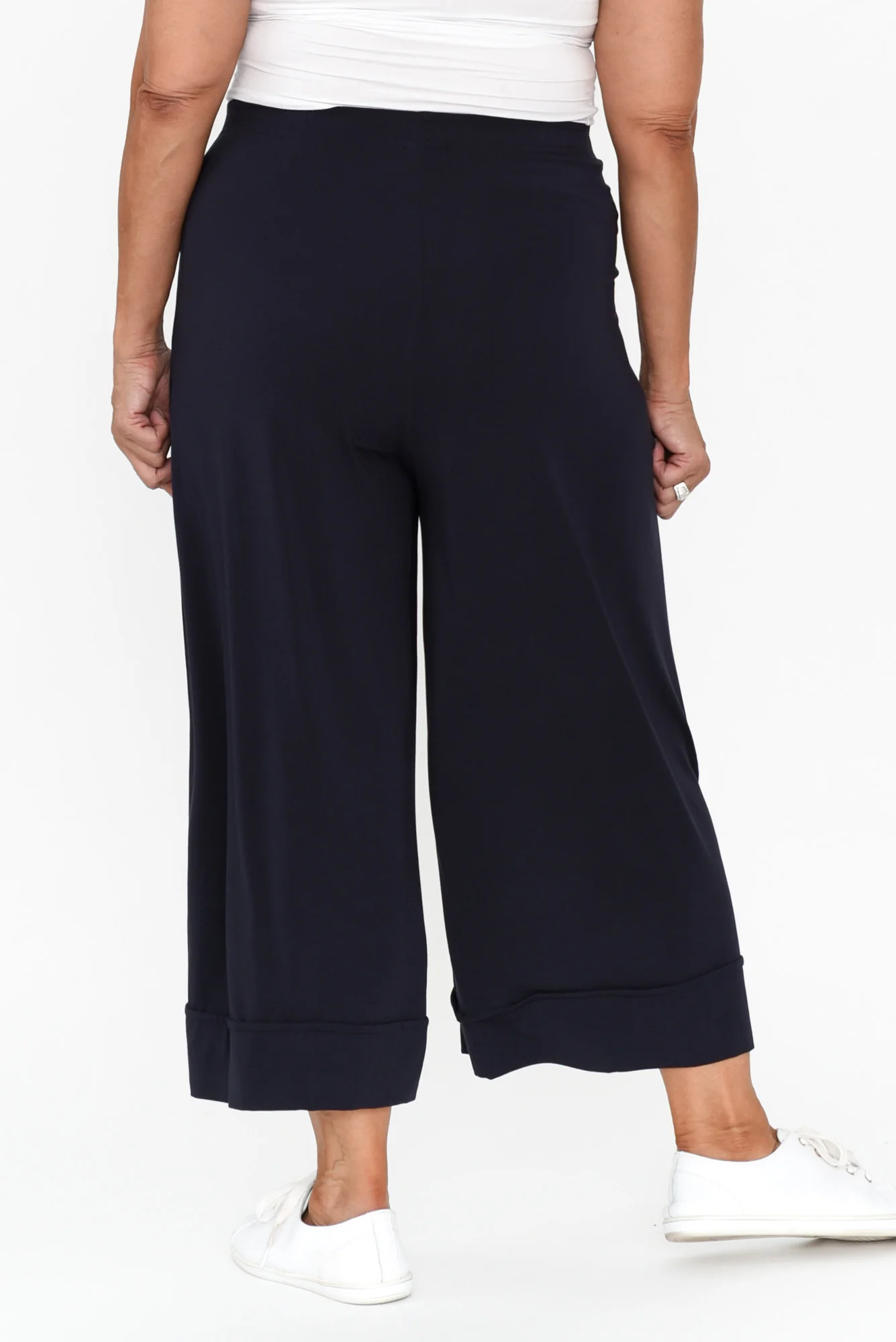 Lena Navy Micro Modal Resort Pants - Image 10