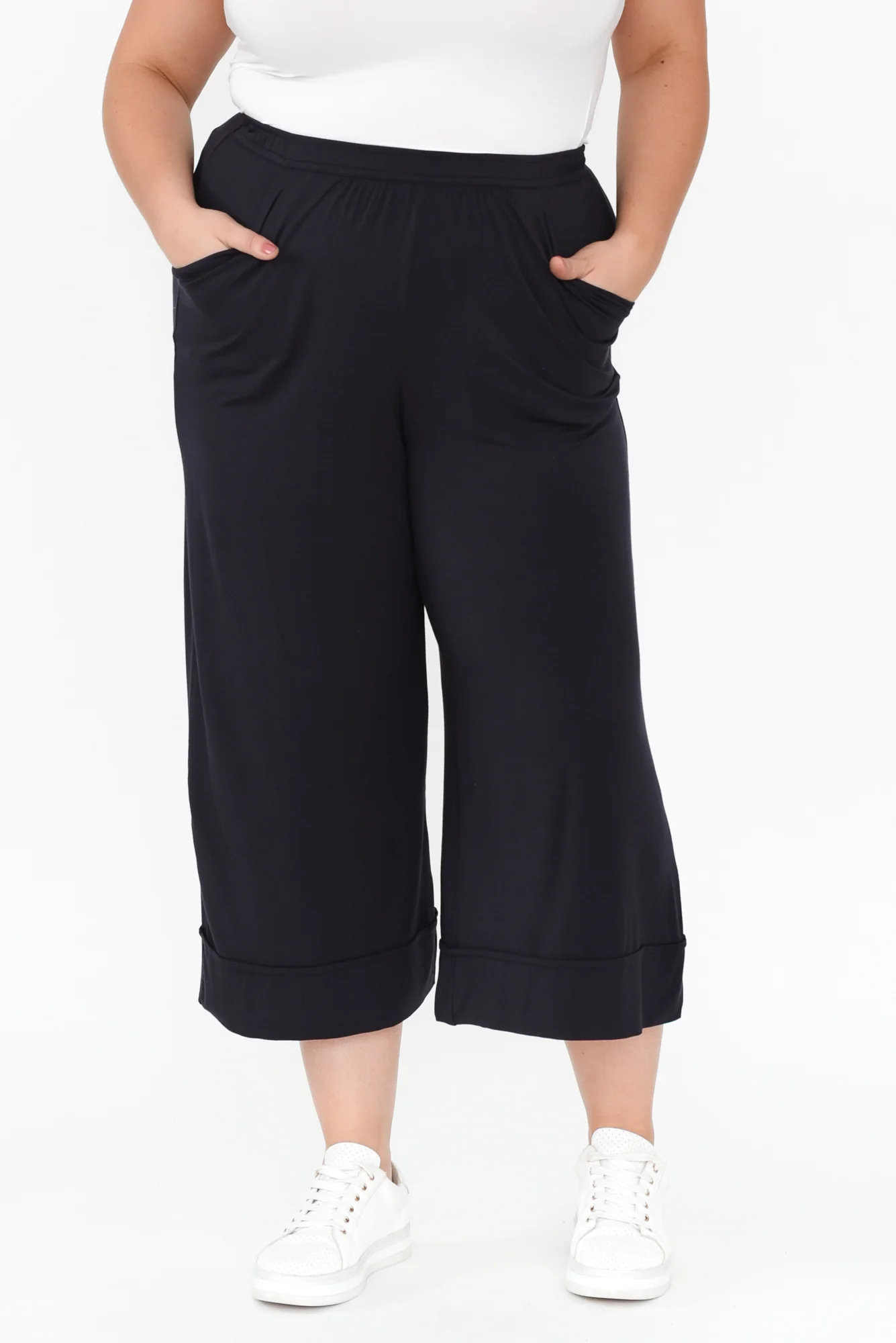 Lena Navy Micro Modal Resort Pants - Image 11