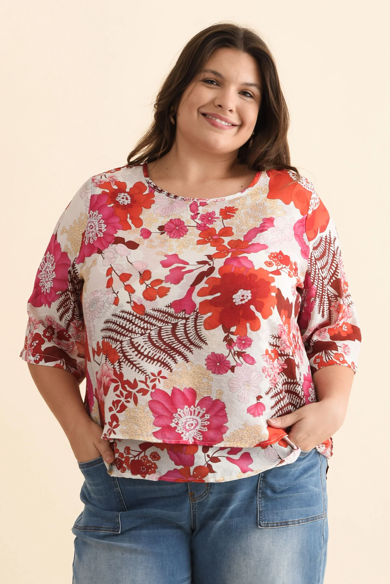 Liora Orange Garden Layered Top - Image 11