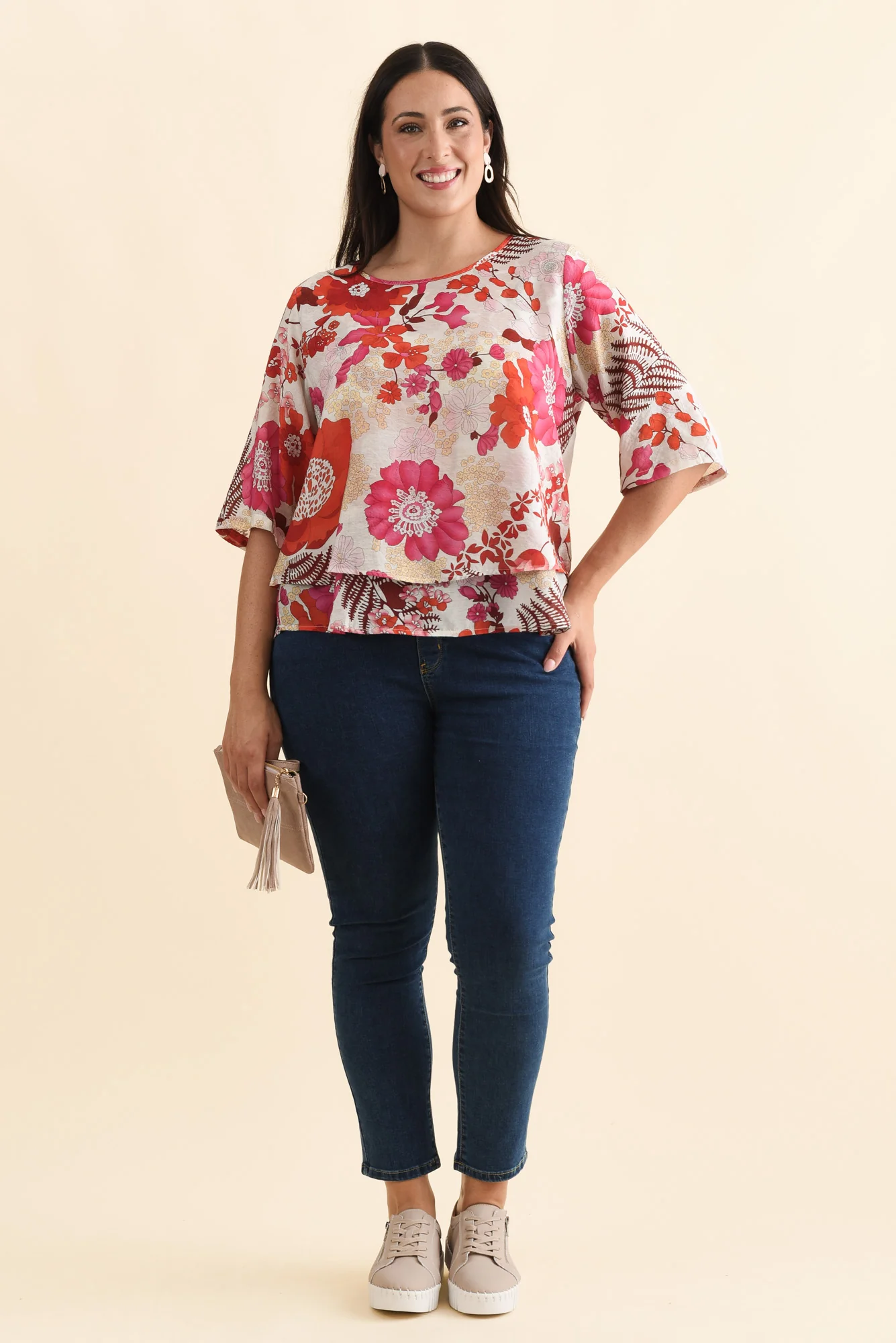 Liora Orange Garden Layered Top - Image 8