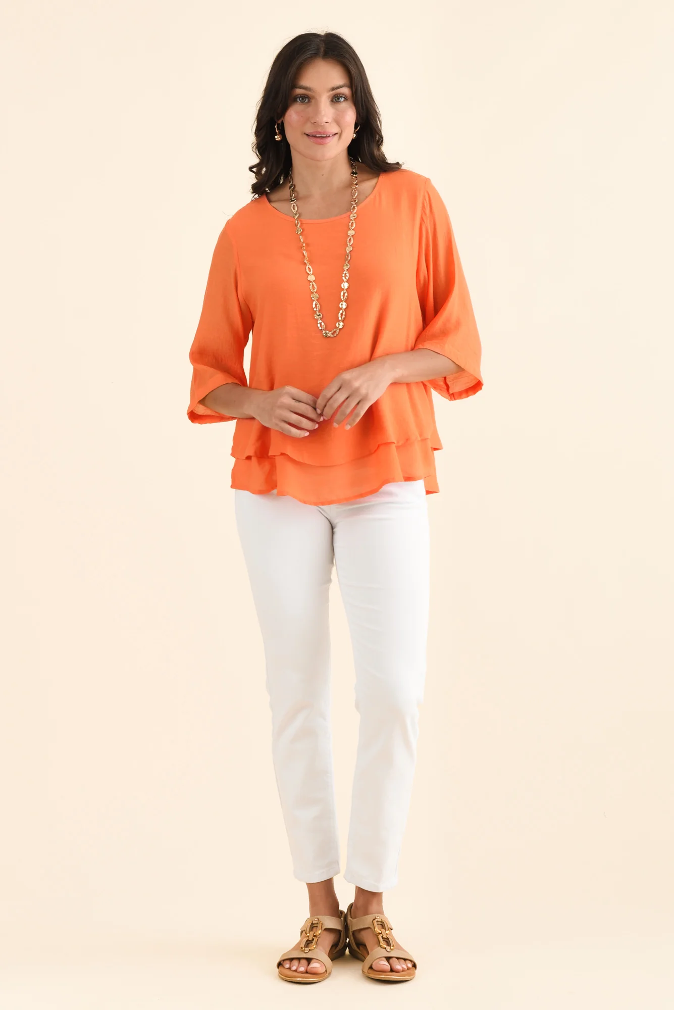 Liora Orange Layered Top - Image 2