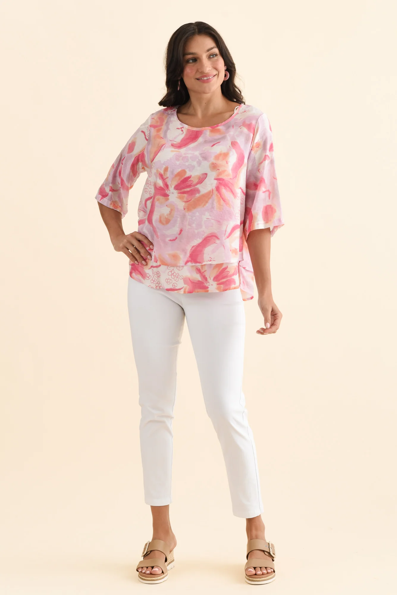 Liora Purple Abstract Layered Top - Image 2