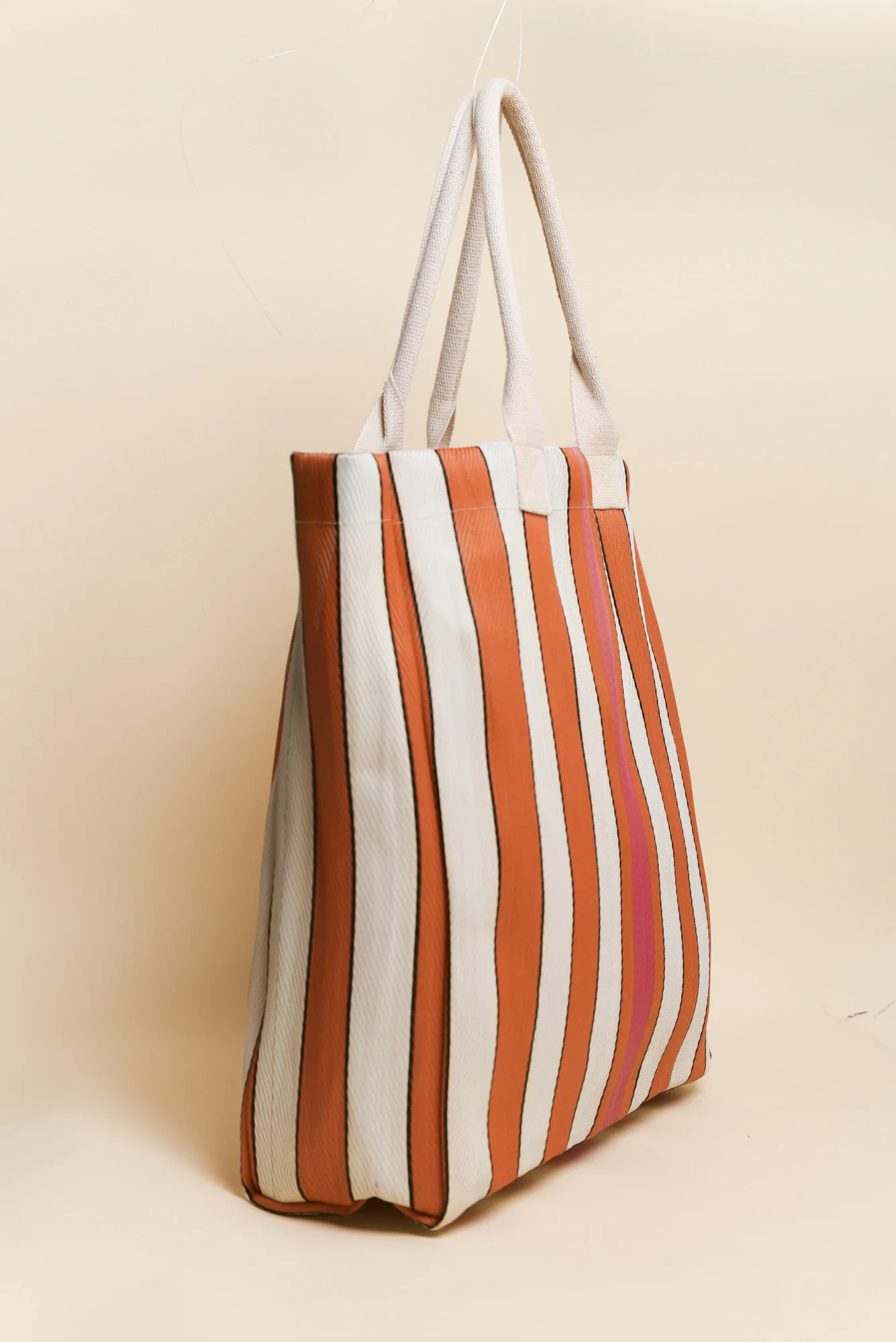 Lochan Orange Stripe Medium Tote Bag - Image 2