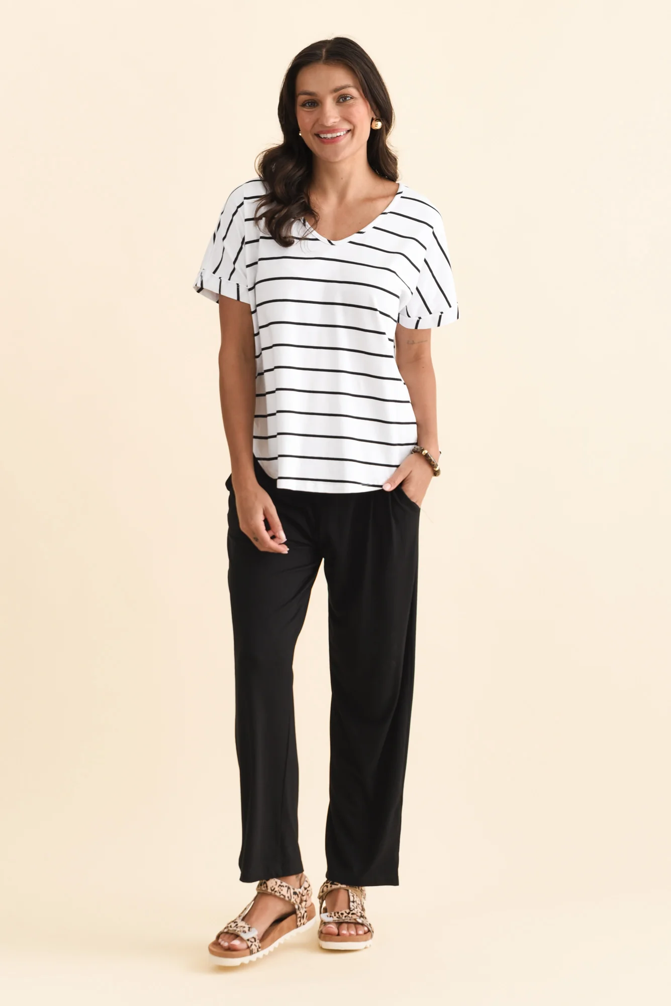 Lopez Black Pocket Pants - Petite - Image 2