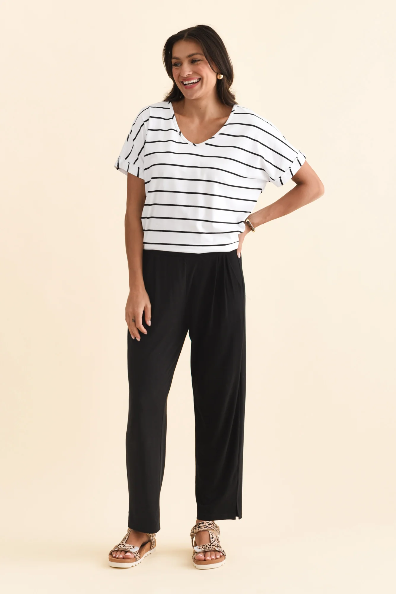 Lopez Black Pocket Pants - Petite - Image 6