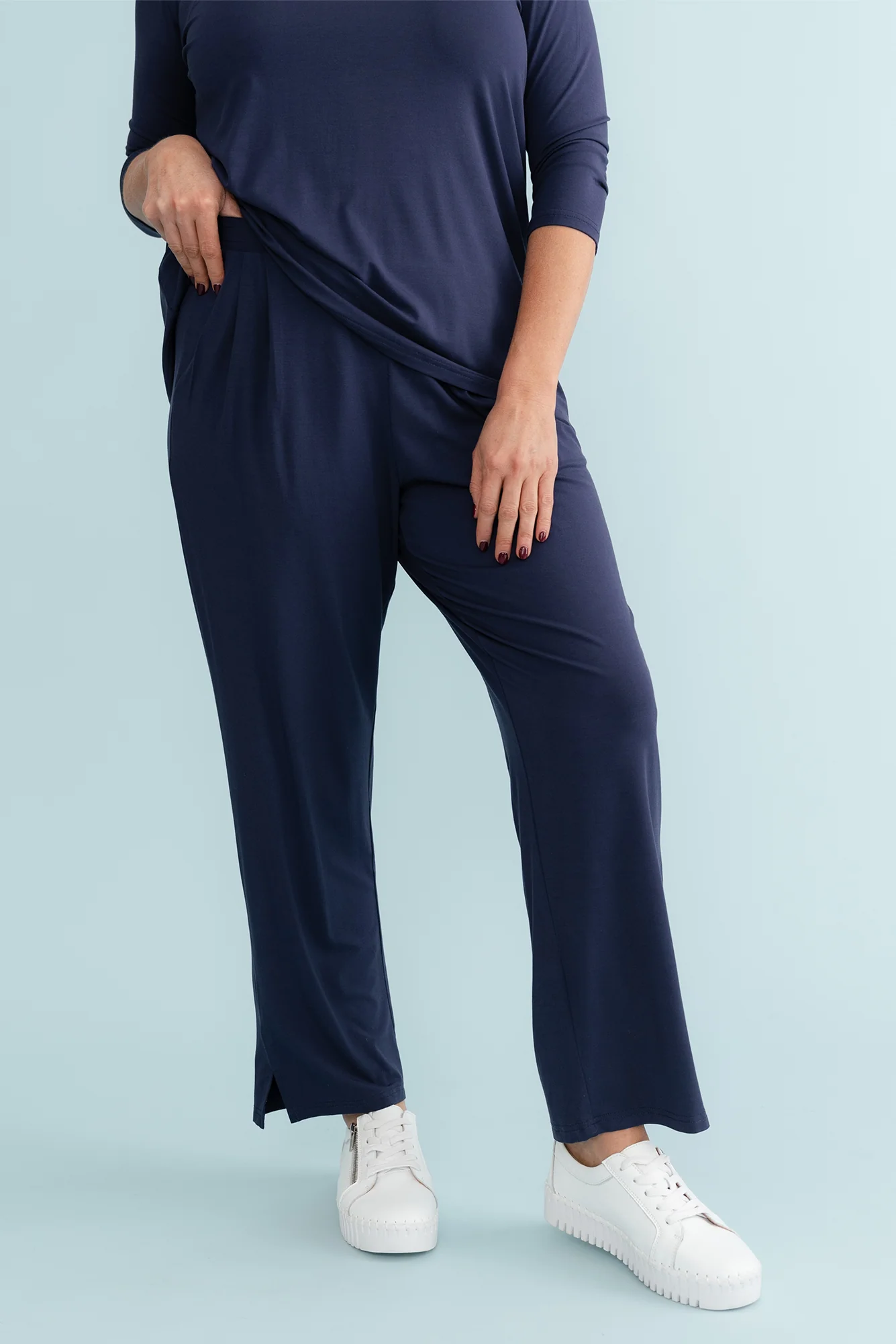 Lopez Navy Pocket Pants - Petite