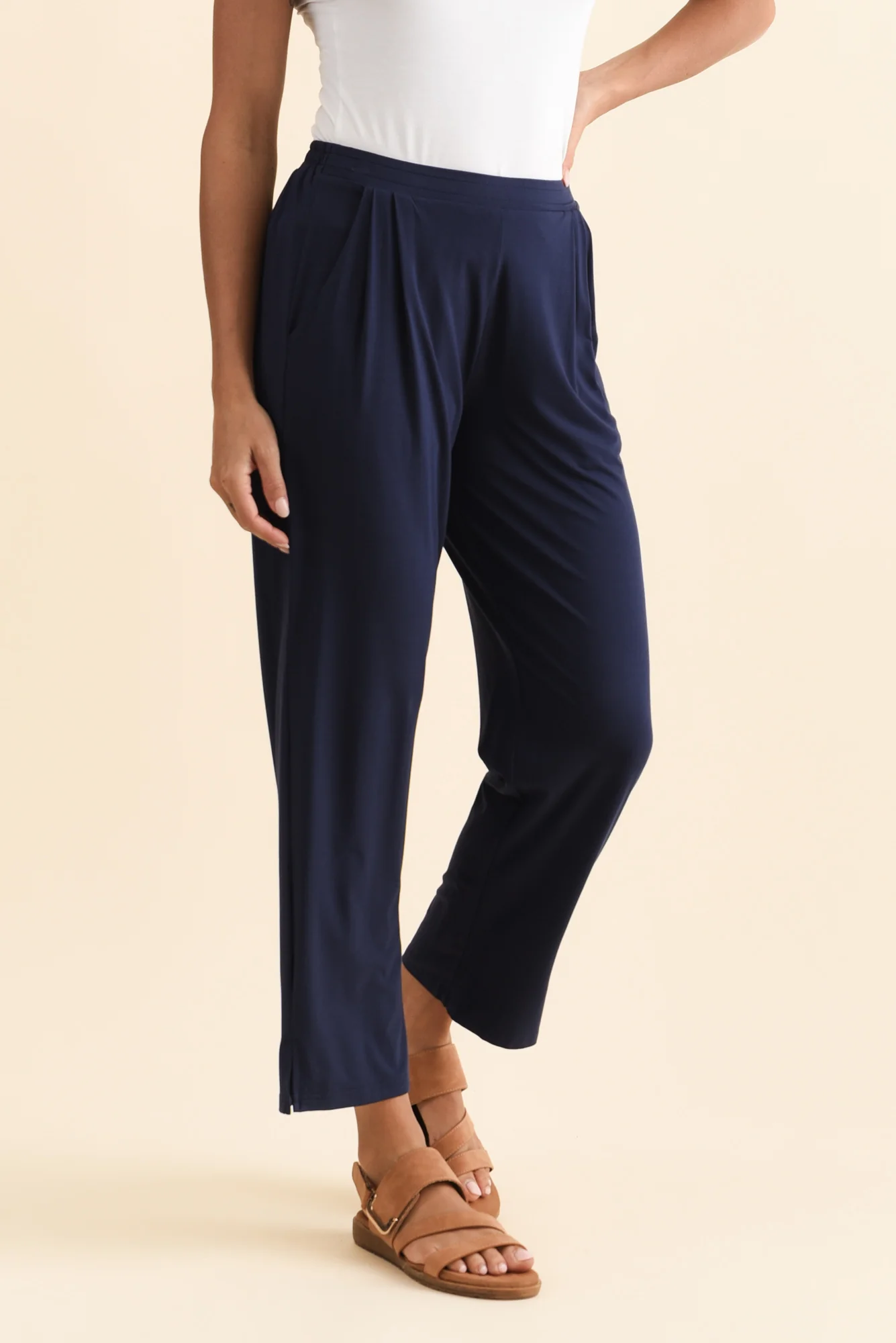 Lopez Navy Pocket Pants - Petite - Image 4