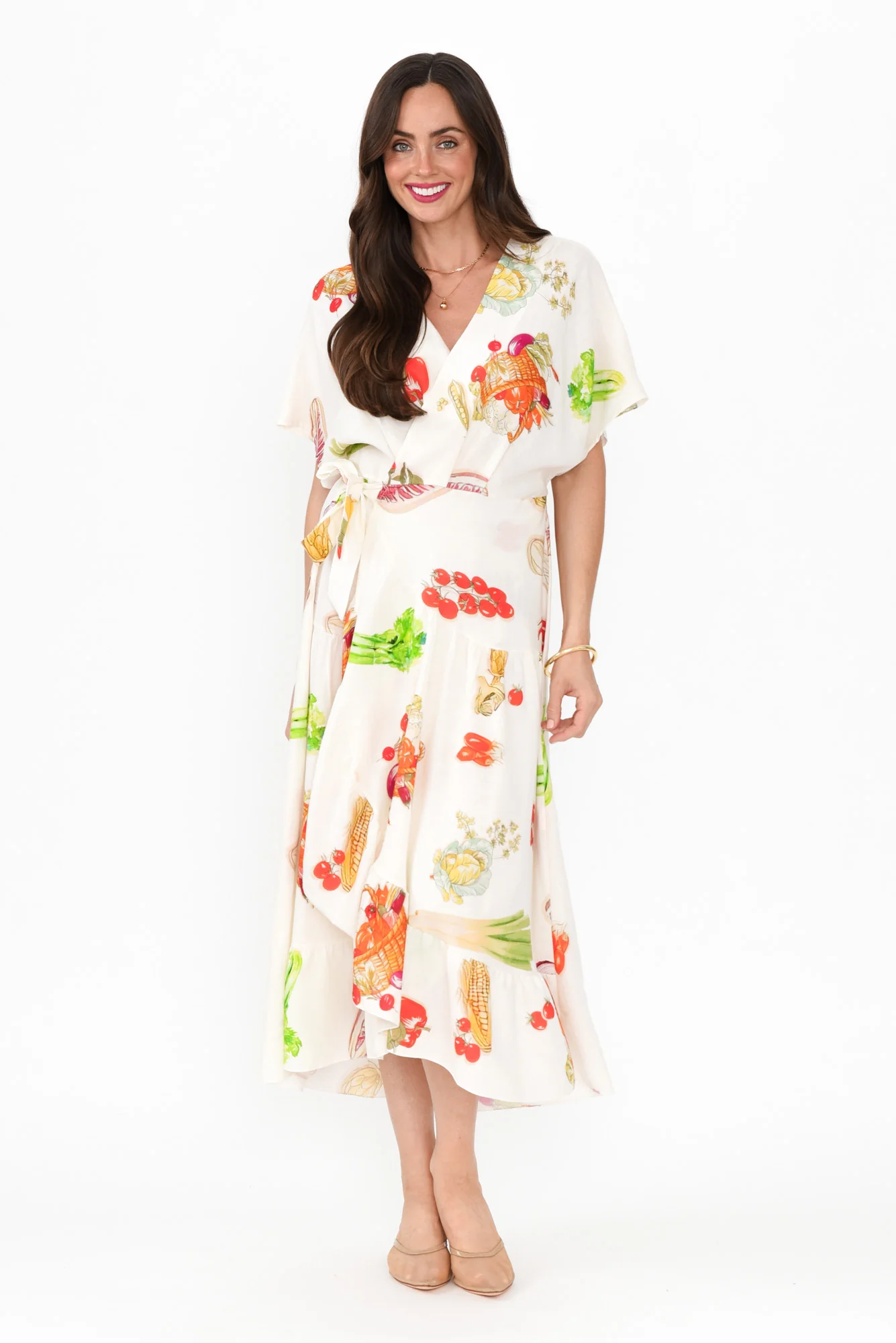 Luanne White Harvest Linen Blend Dress - Image 3