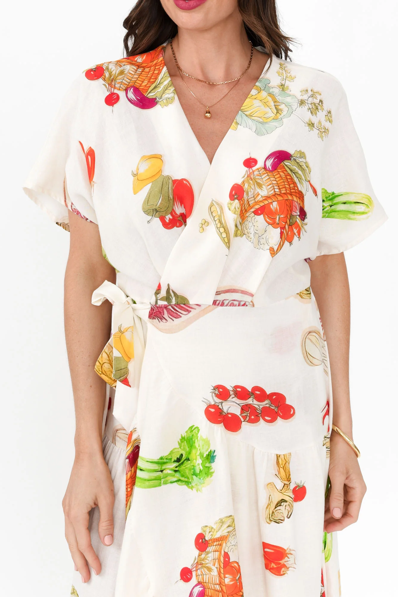 Luanne White Harvest Linen Blend Dress - Image 6