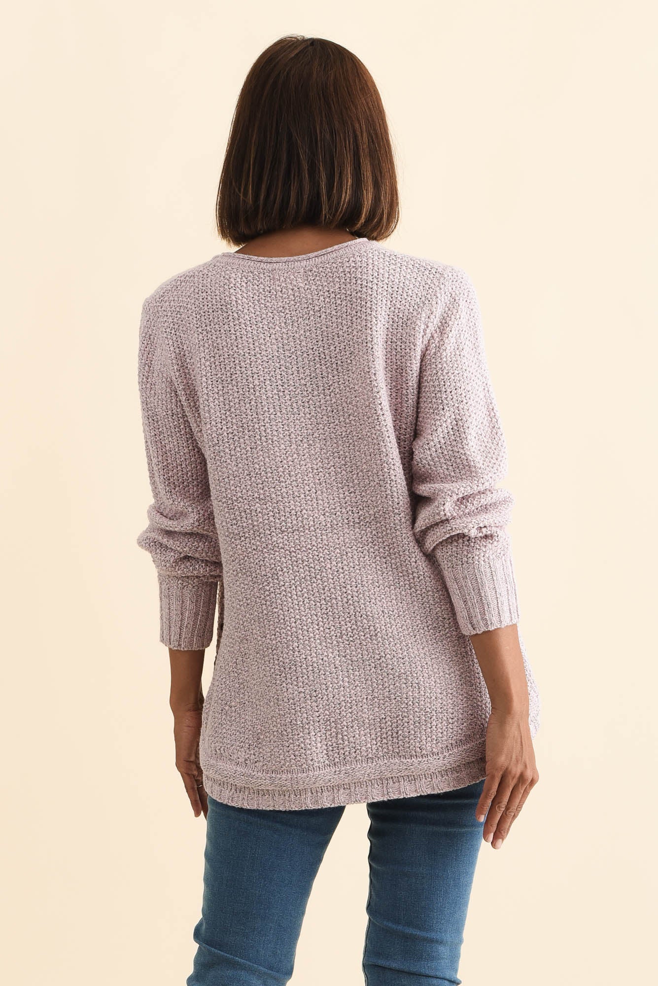 Lucas Pink Knit Button Jumper - Image 5