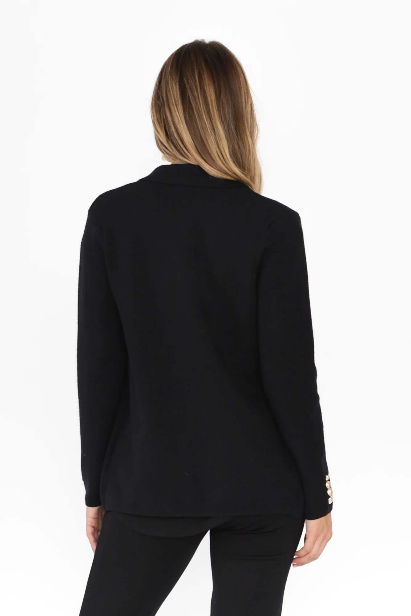 Lucy Black Double Breasted Jacket - Image 4