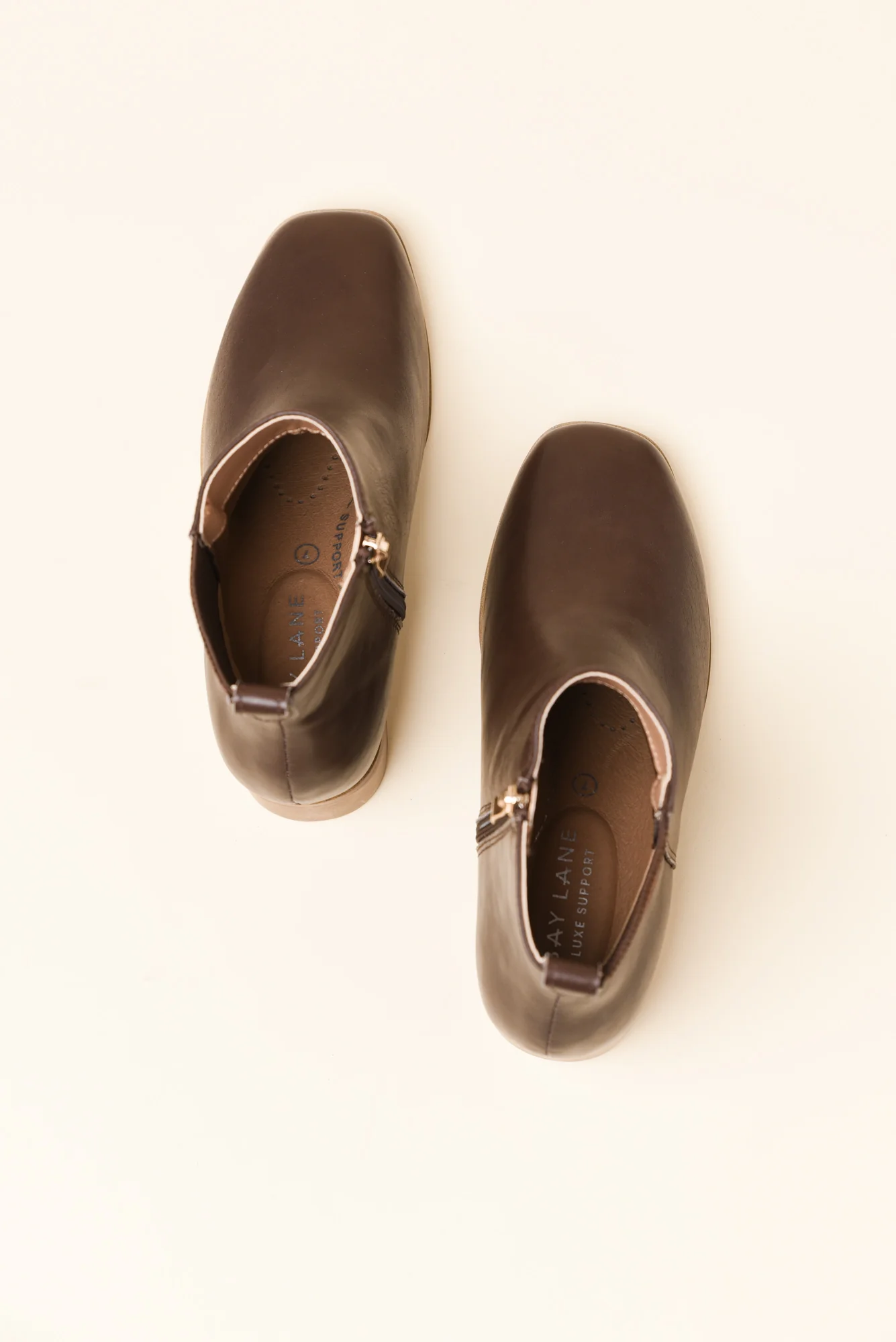 Lyra Chocolate Leather Heeled Boot - Image 5