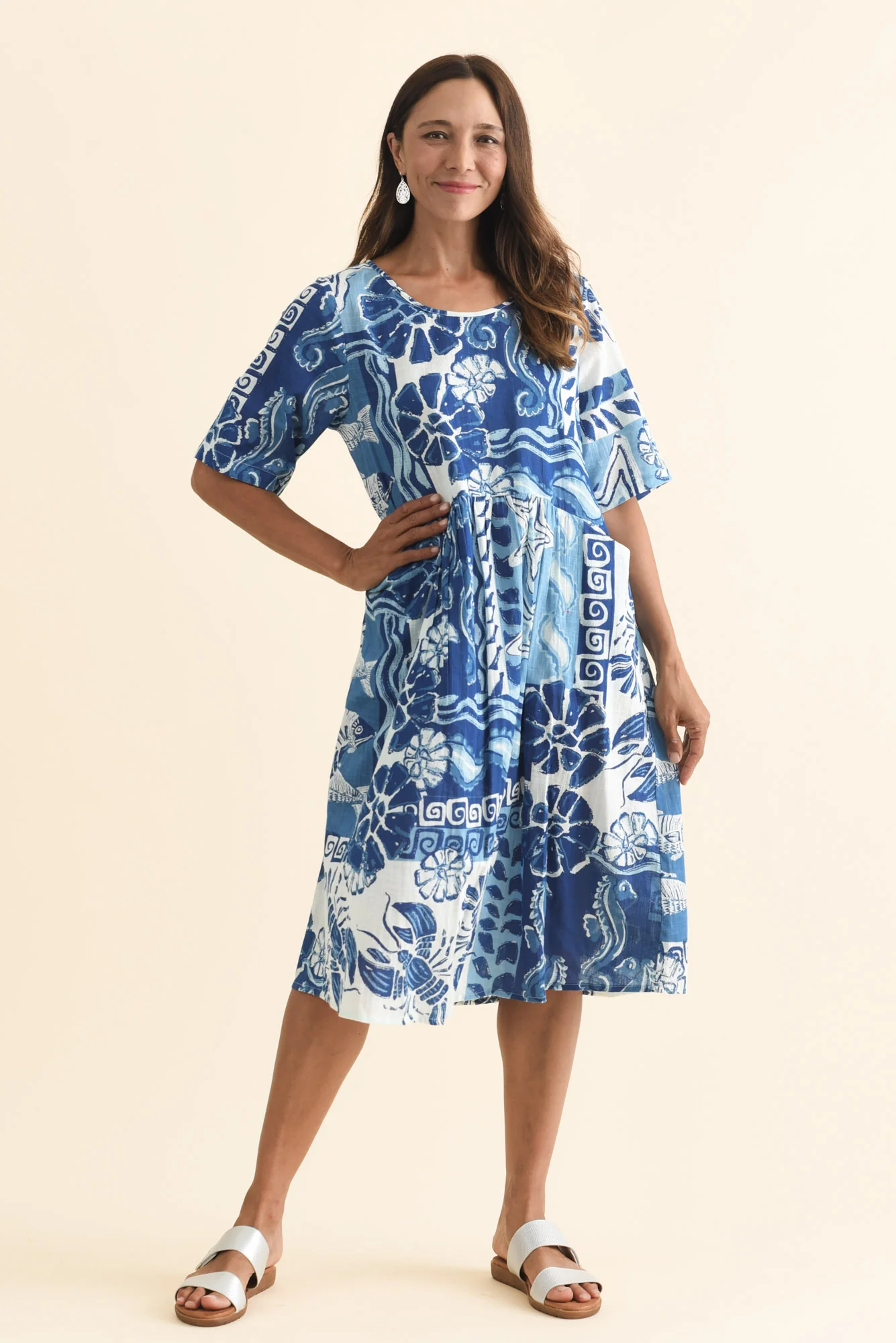 Mackie Blue Ocean Cotton Pocket Dress