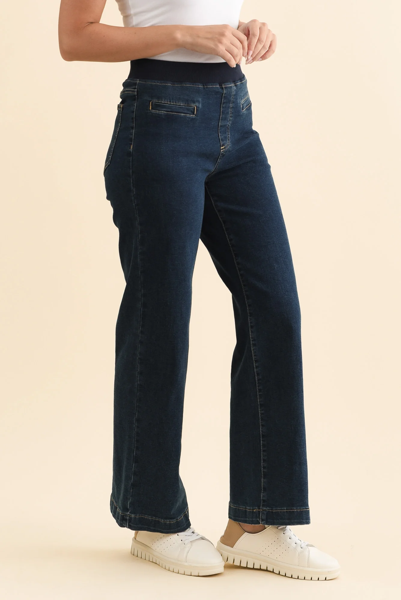 Maddy Dark Blue Straight Leg Jeans - Image 4