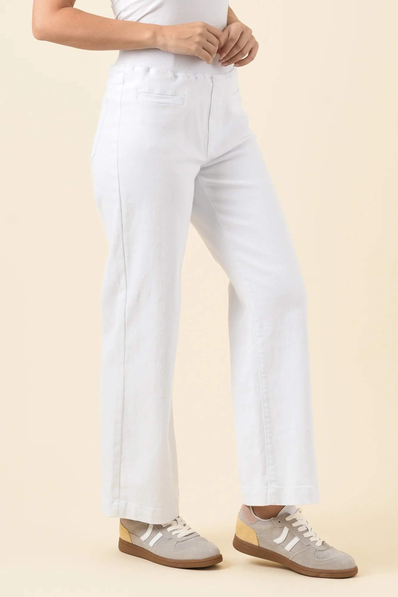 Maddy White Straight Leg Jeans - Image 3