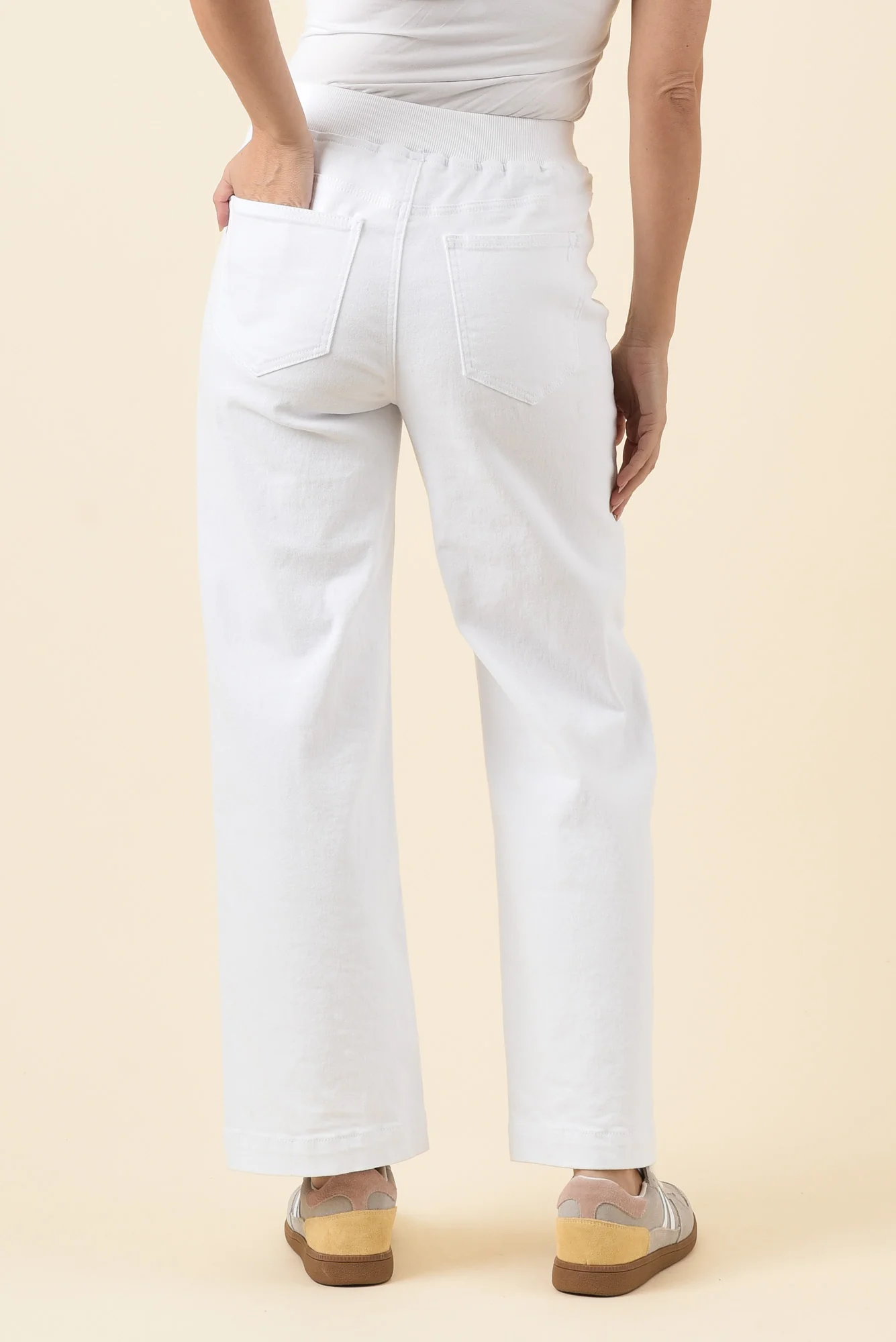 Maddy White Straight Leg Jeans - Image 4