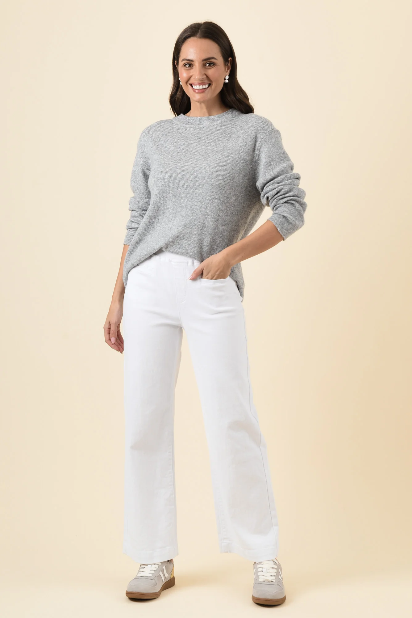 Maddy White Straight Leg Jeans - Image 7