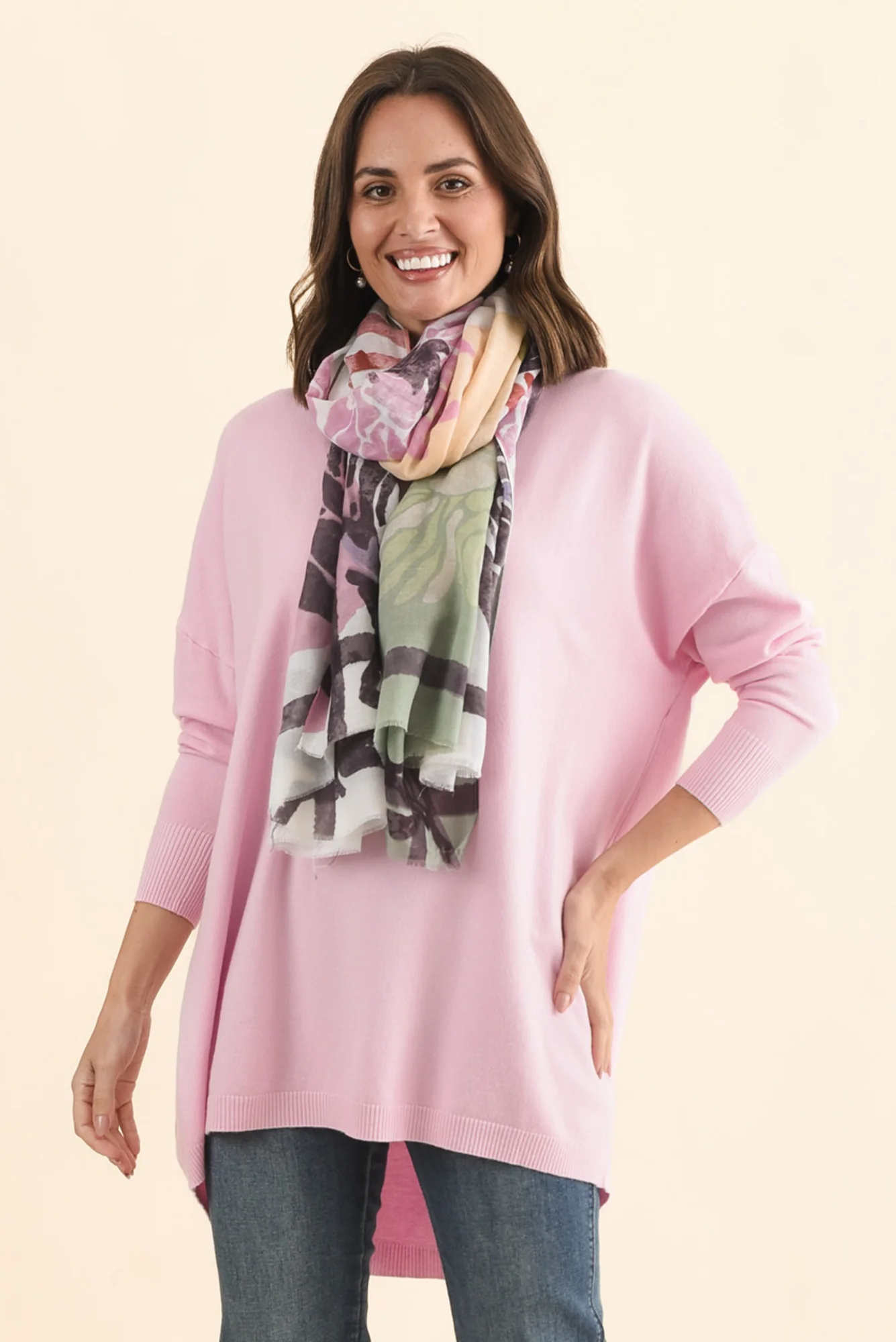 Maleny Cream Garden Scarf - Image 4
