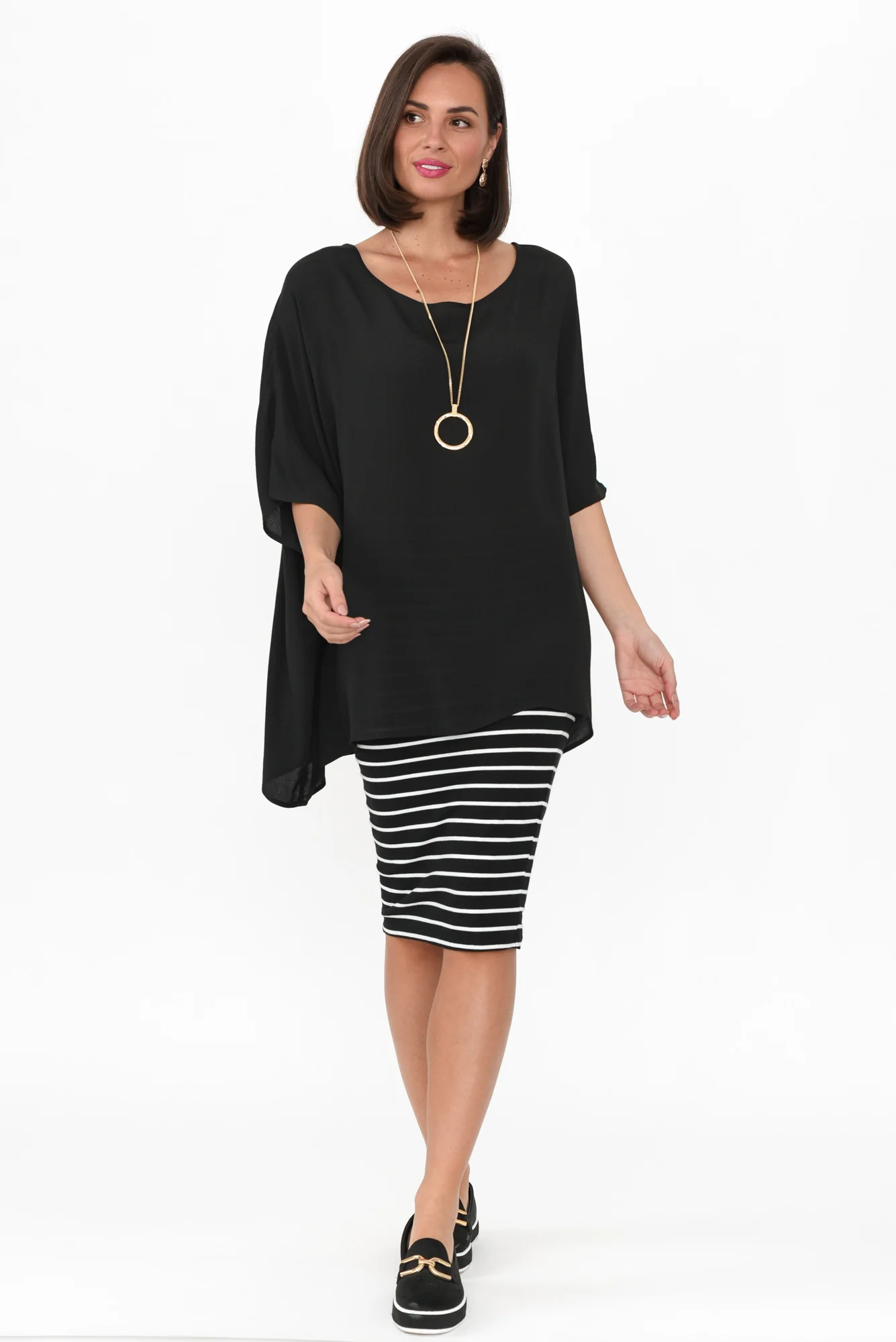 Mali Black Drape Top - Image 3