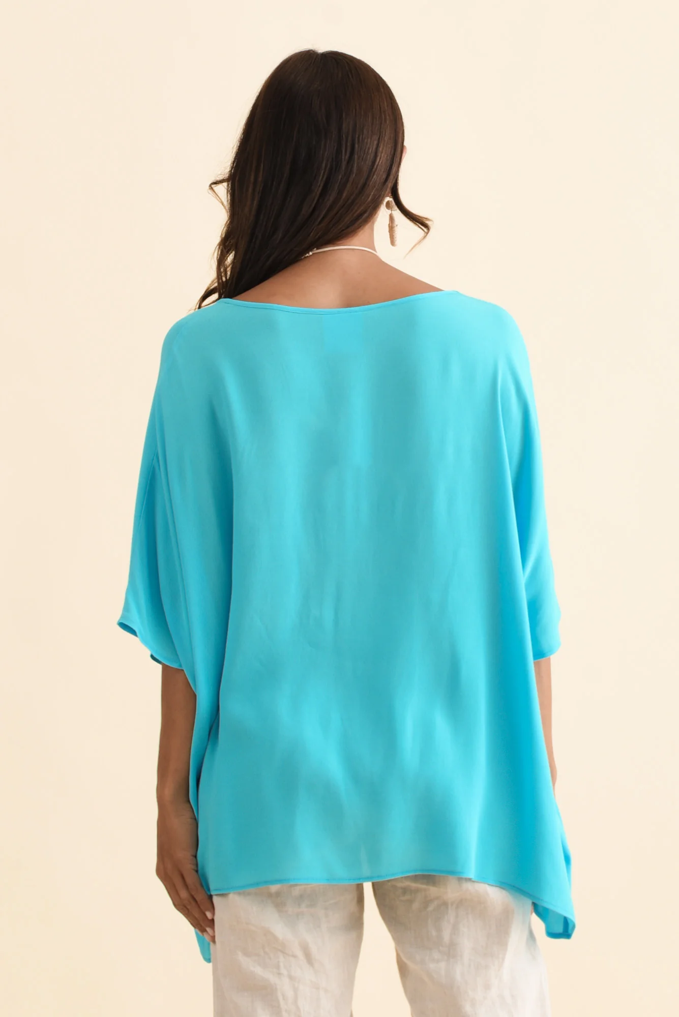 Mali Blue Drape Top - Image 4