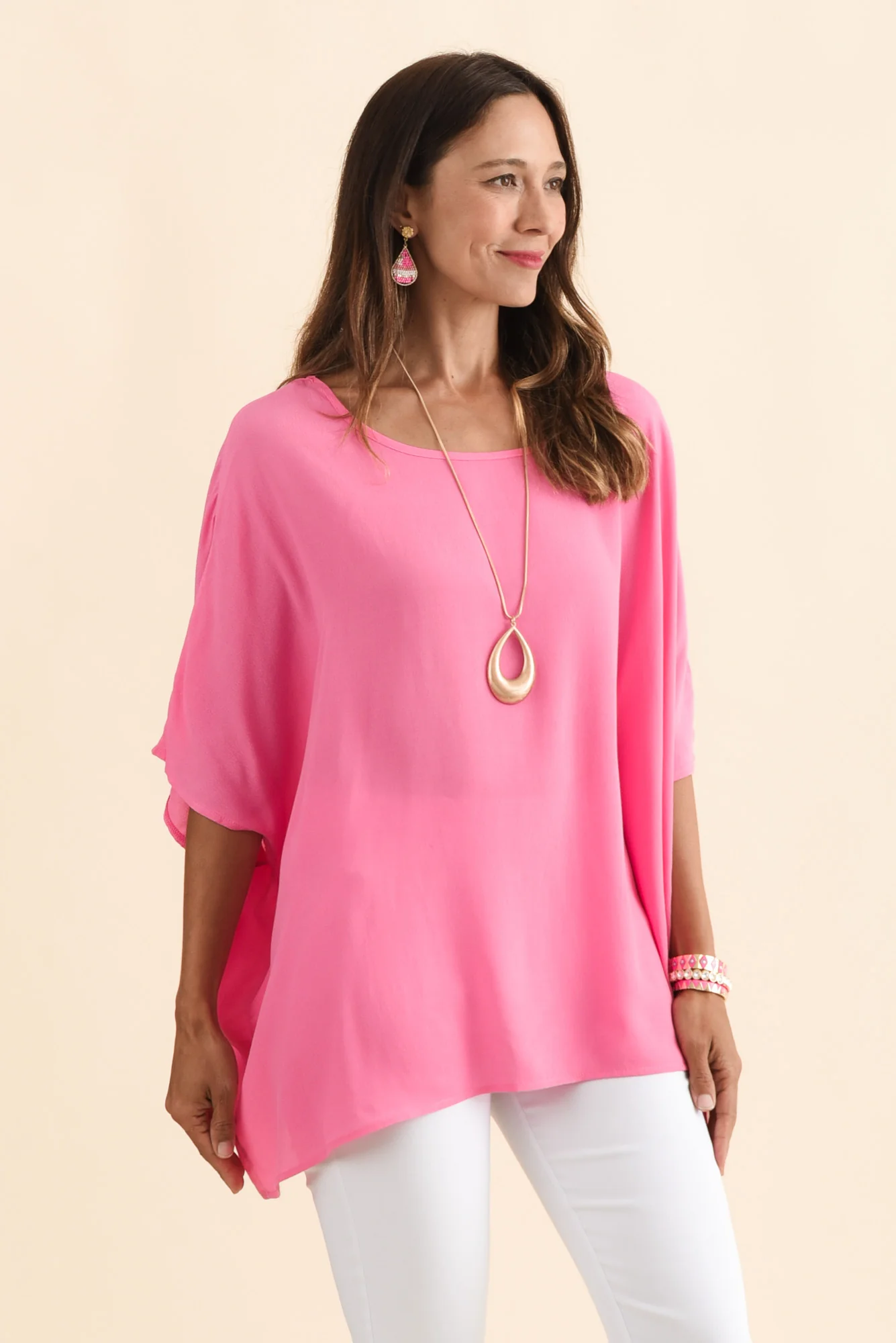 Mali Hot Pink Drape Top - Image 3