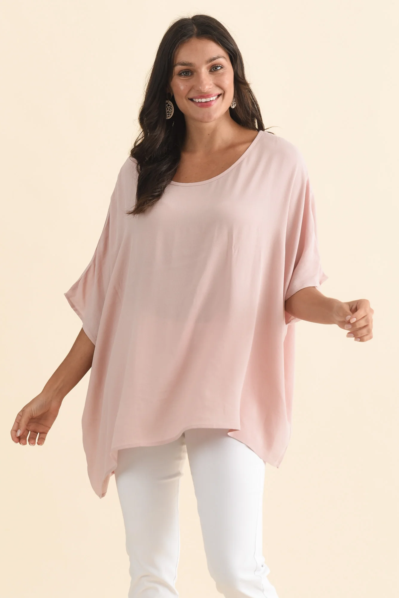 Mali Light Pink Drape Top