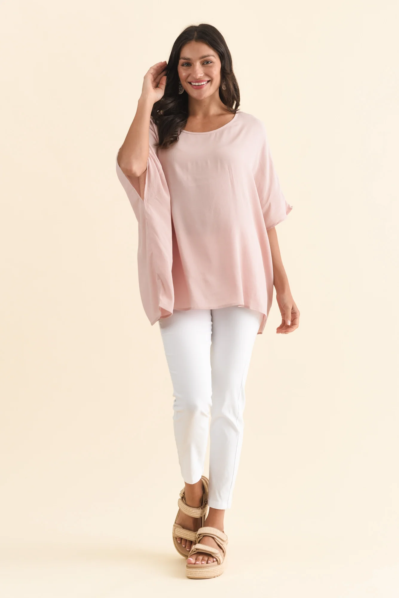 Mali Light Pink Drape Top - Image 2