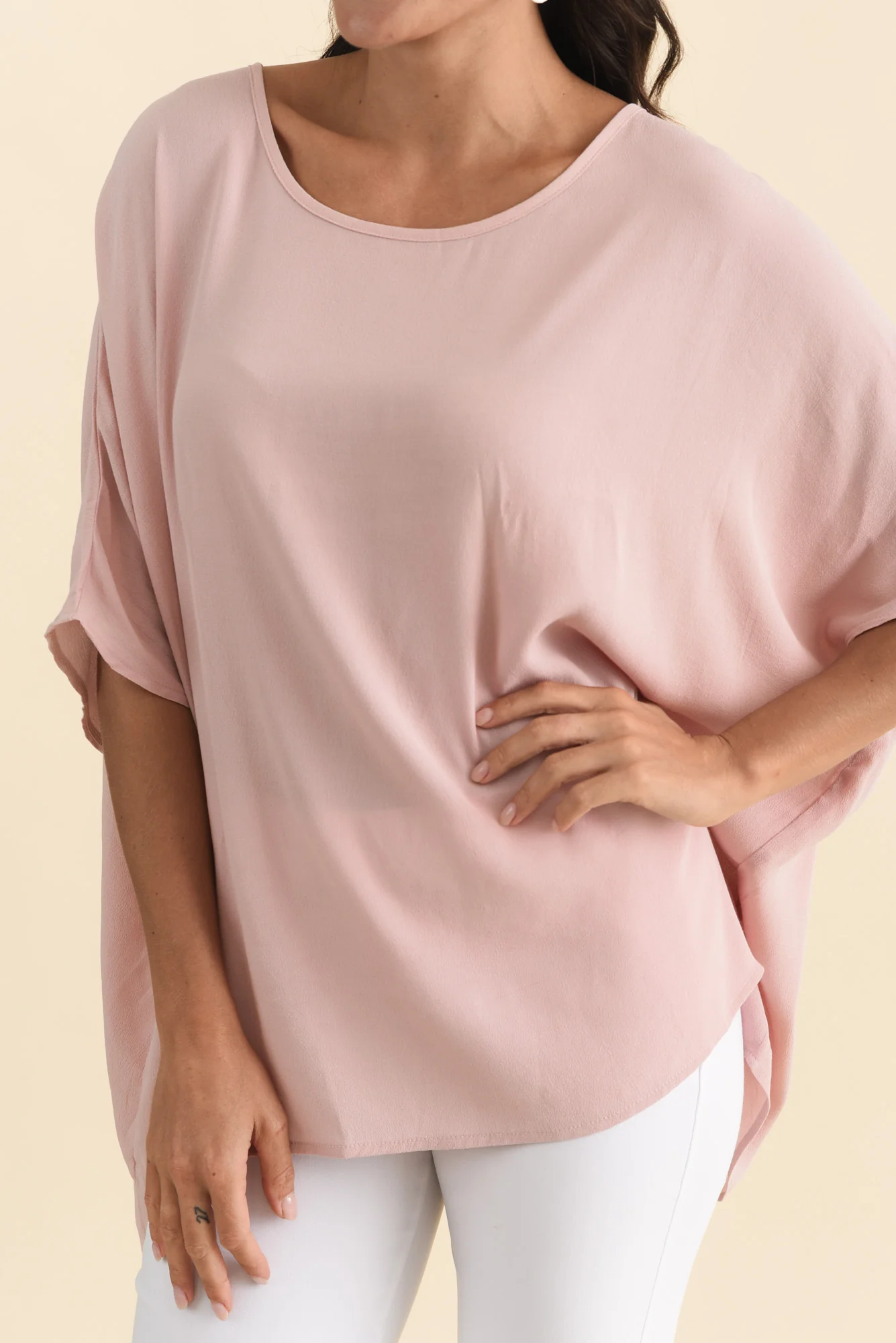 Mali Light Pink Drape Top - Image 5