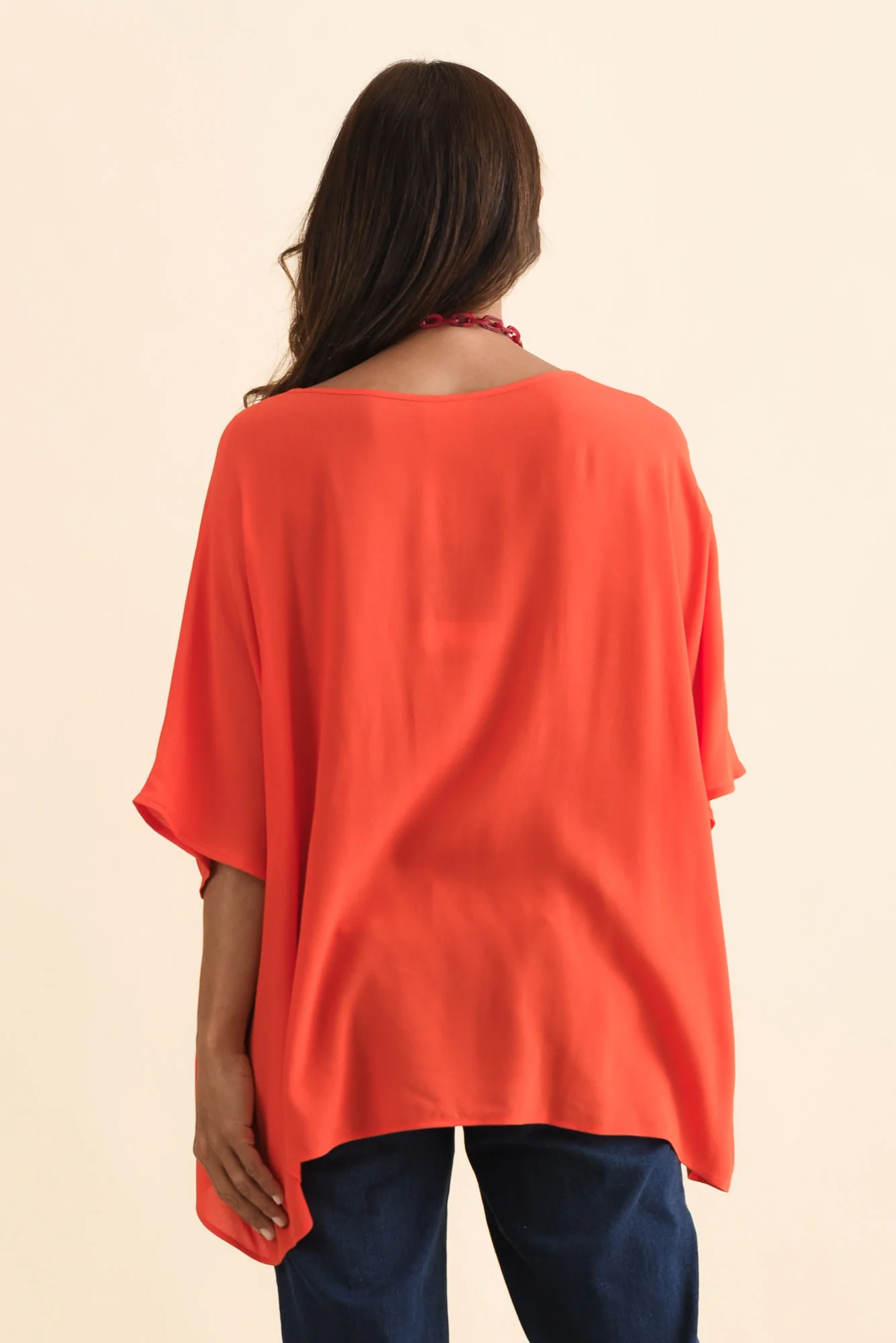 Mali Orange Drape Top - Image 4