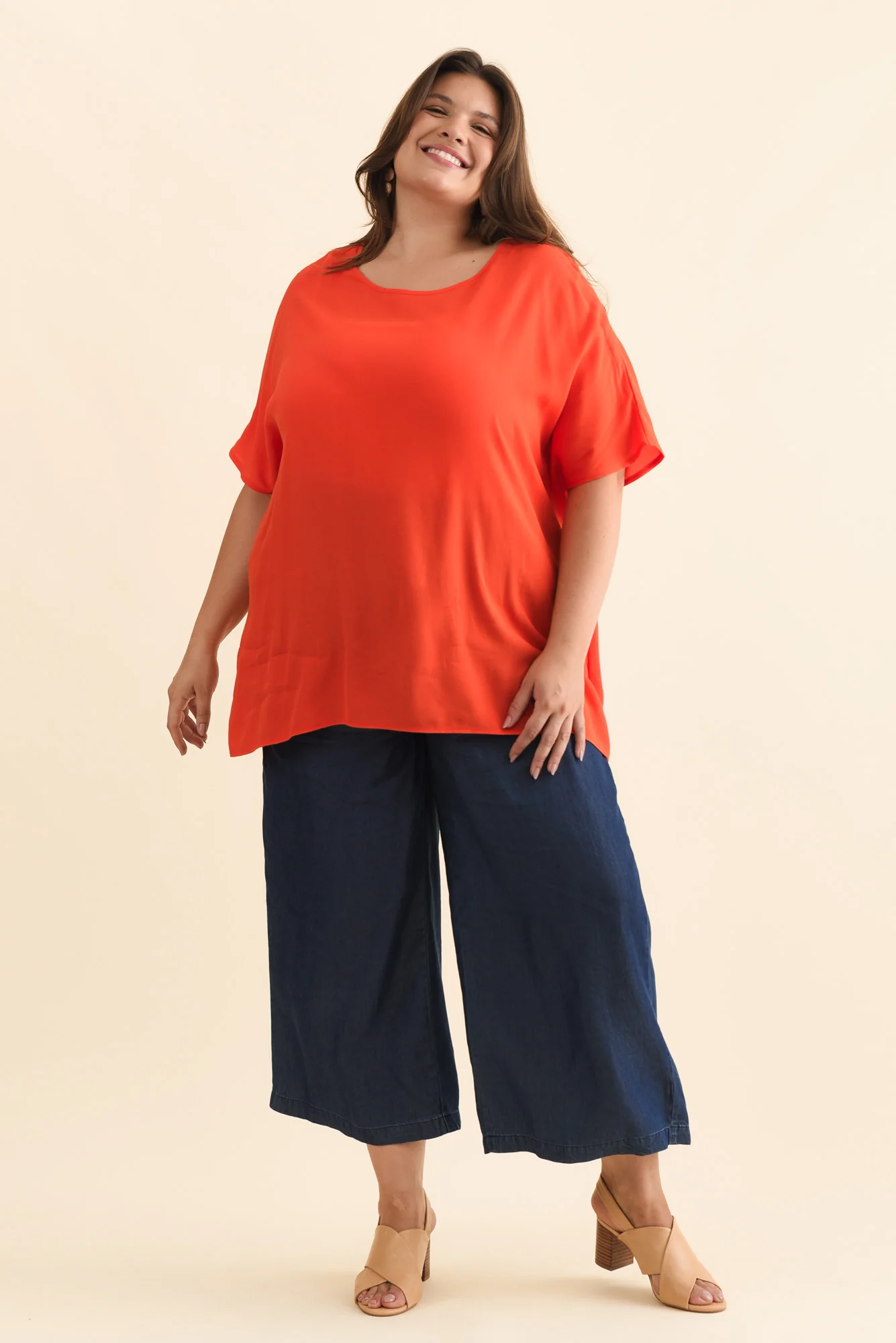 Mali Orange Drape Top - Image 8