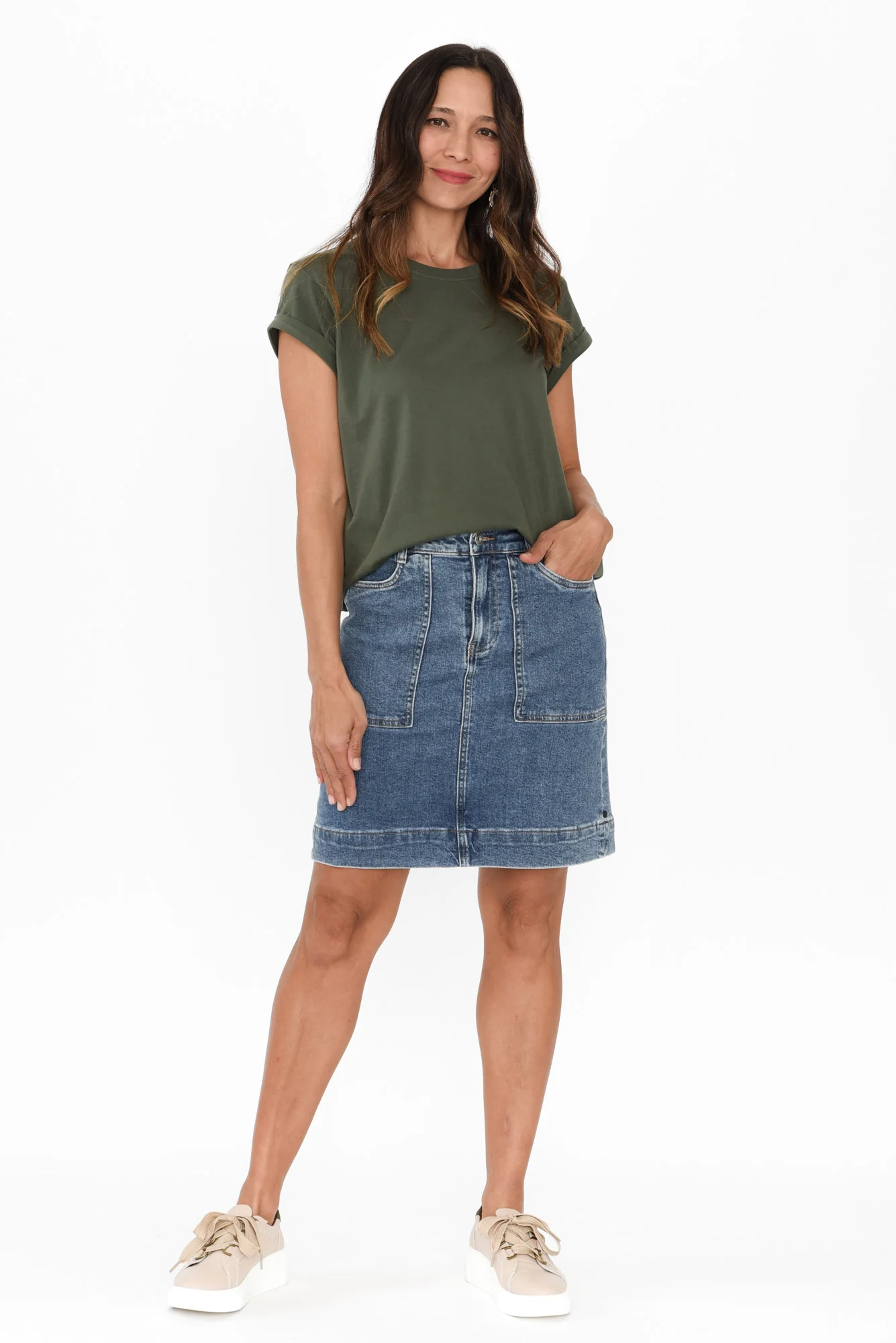 Manly Khaki Cotton Tee - Image 6