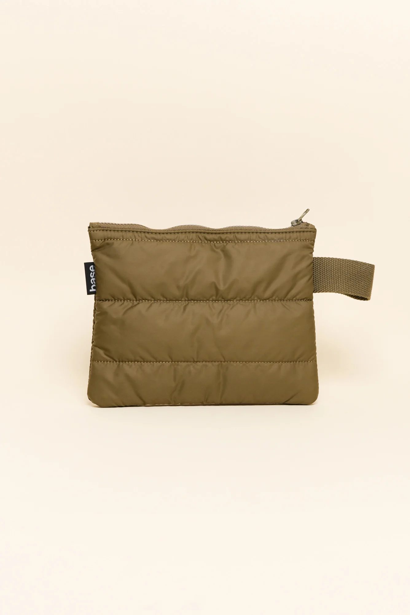 Flat Base Khaki Clutch