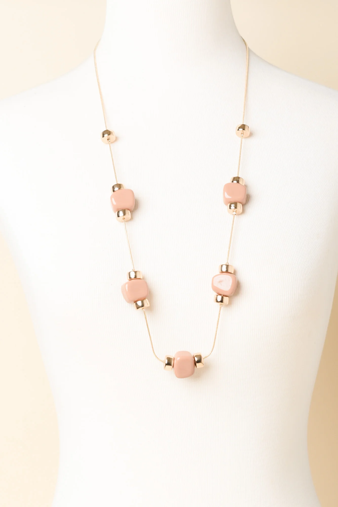 Mardie Blush Beaded Necklace - Image 2