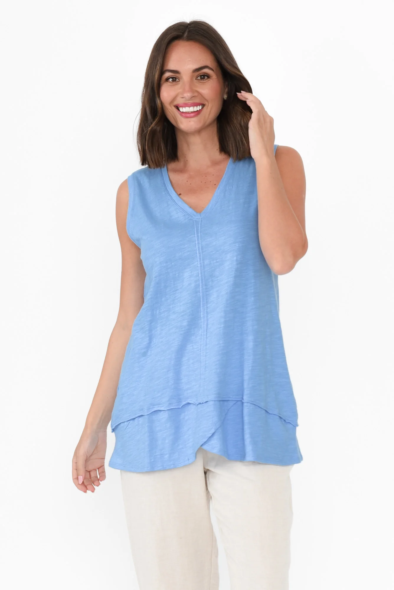 Mariah Blue Cotton Tank
