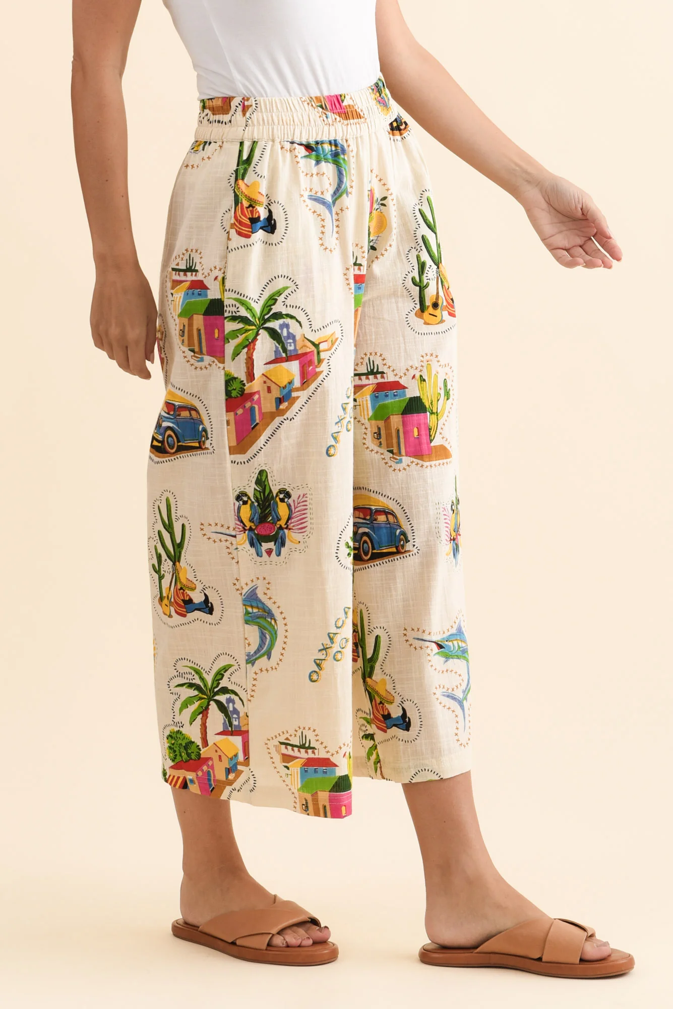 Marla Natural Fiesta Wide Leg Pants - Image 3