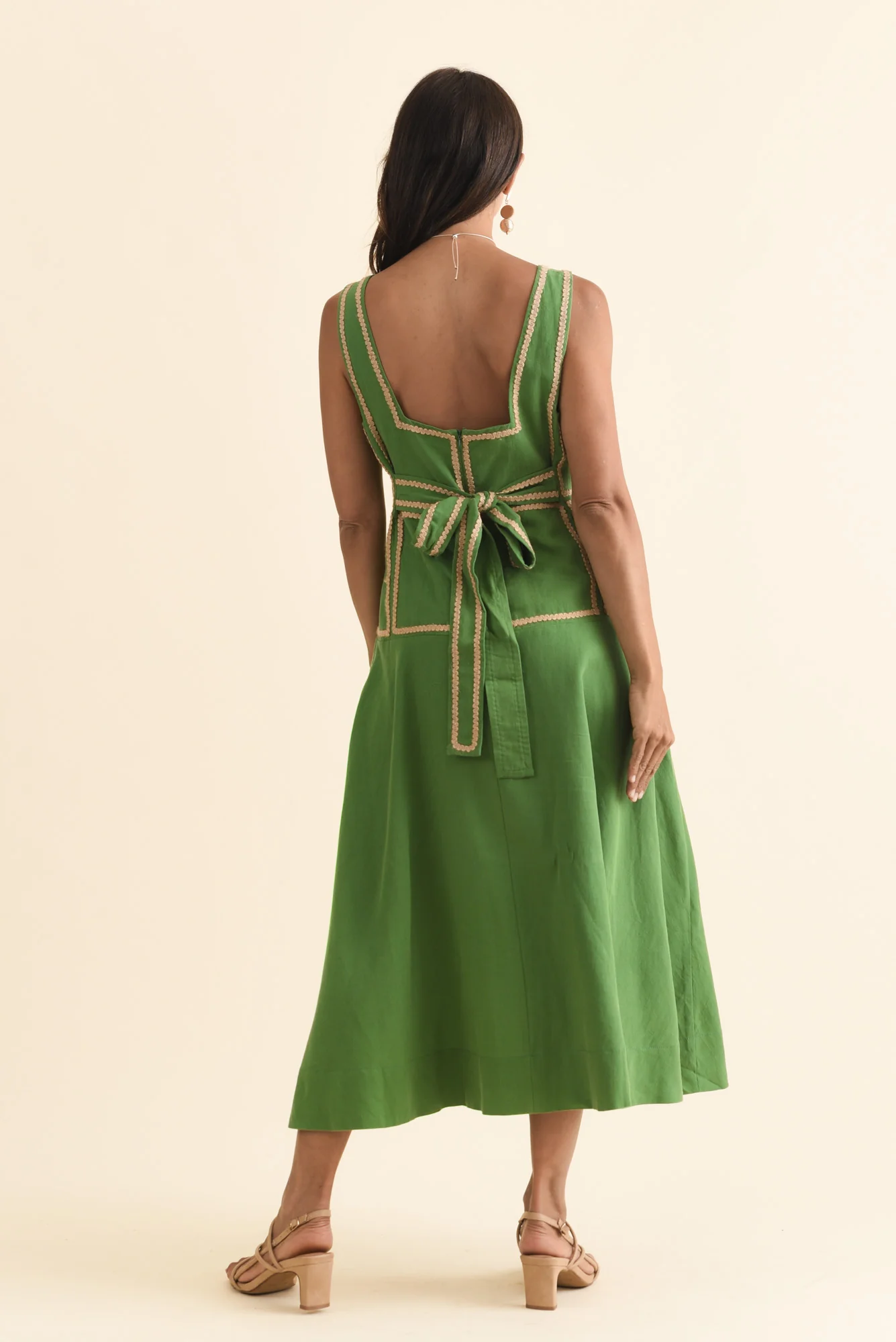 Marlin Green Contrast Trim Dress - Image 4
