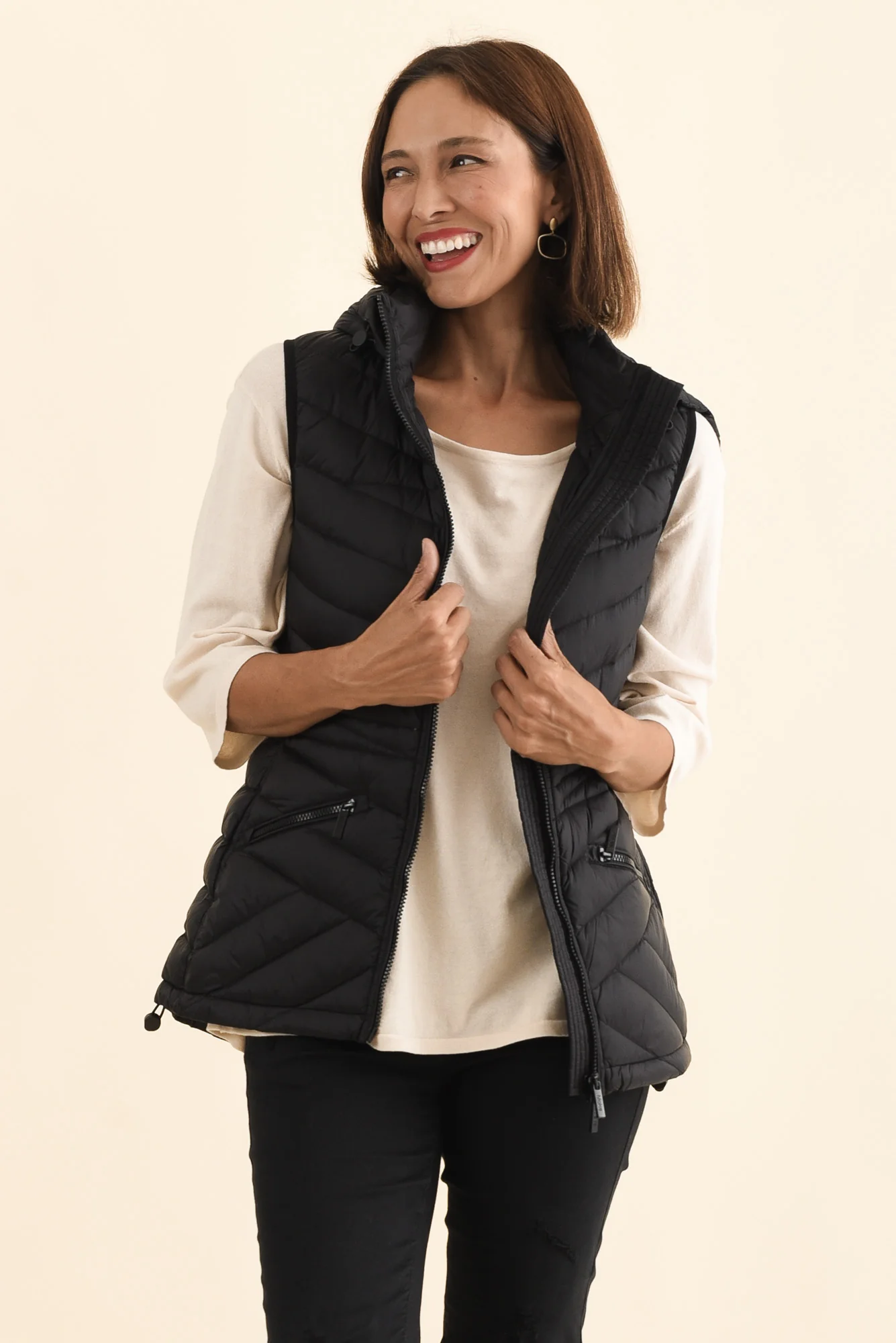 Maryclaire Black Down Puffer Vest