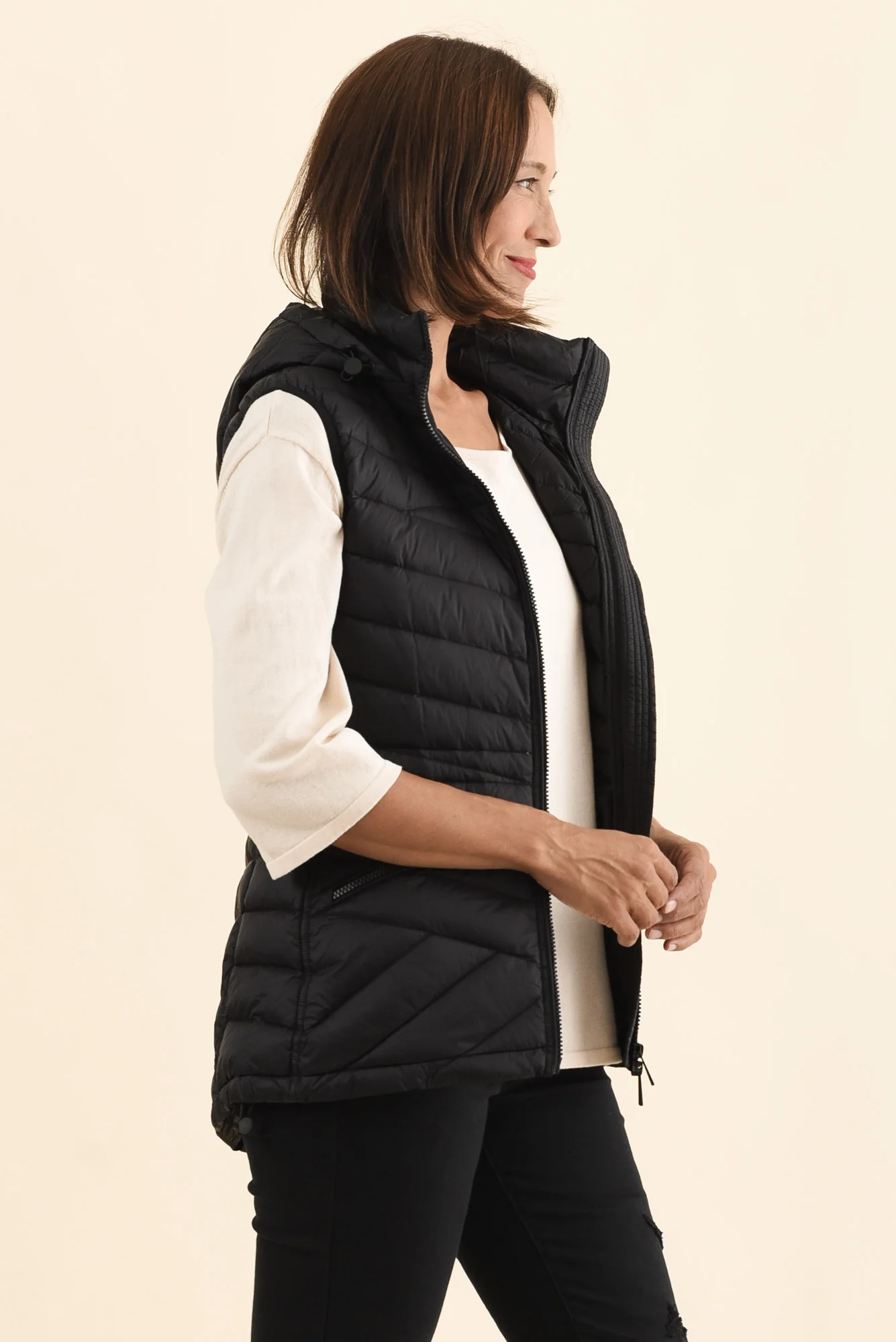 Maryclaire Black Down Puffer Vest - Image 3