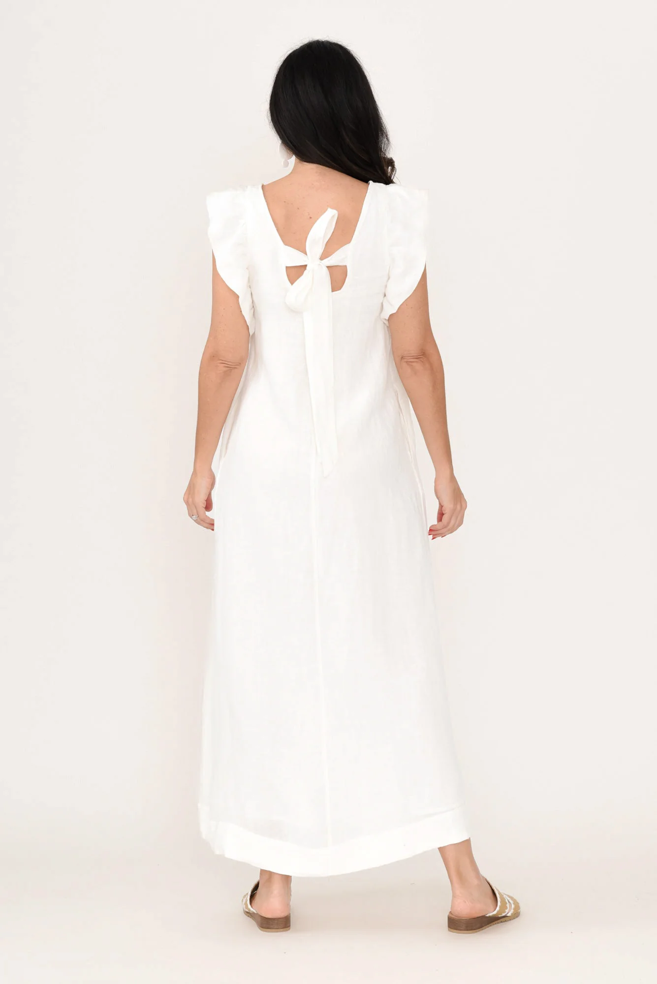 Matilda White Linen Dress - Image 5