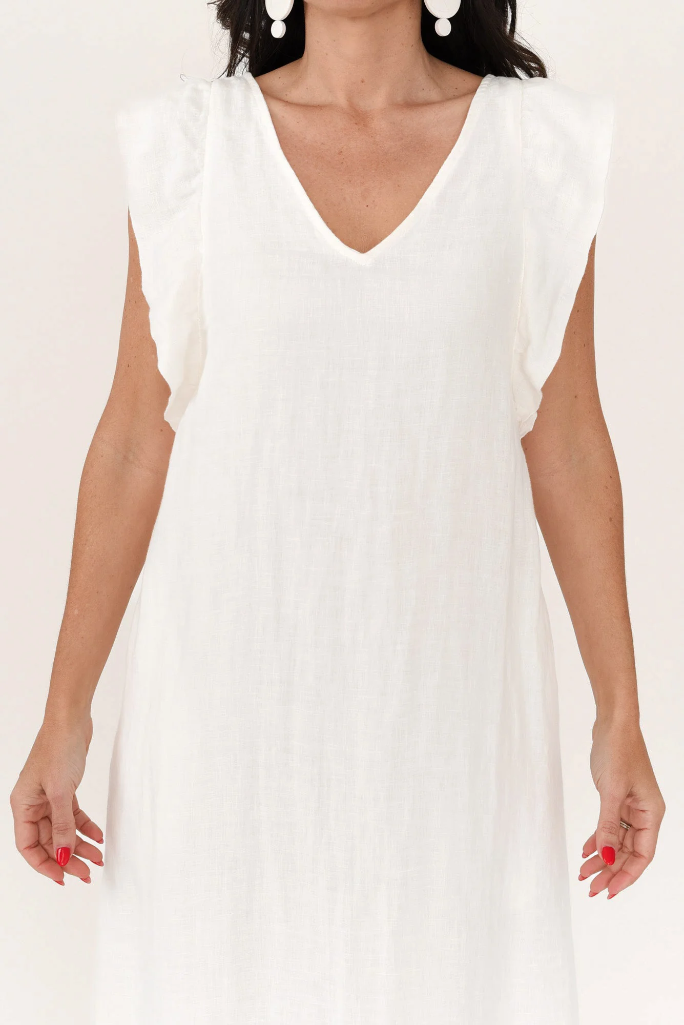 Matilda White Linen Dress - Image 6