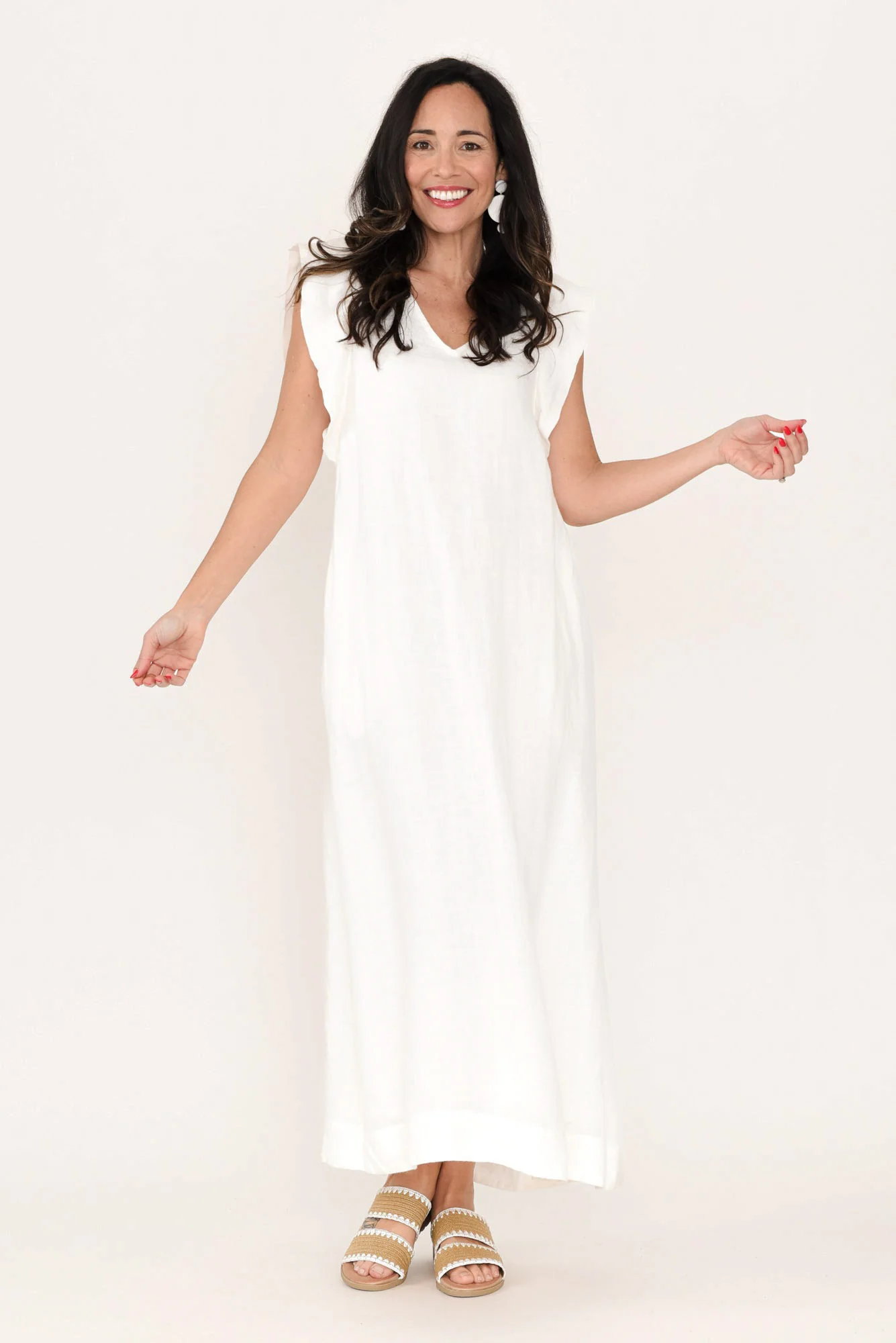 Matilda White Linen Dress - Image 7