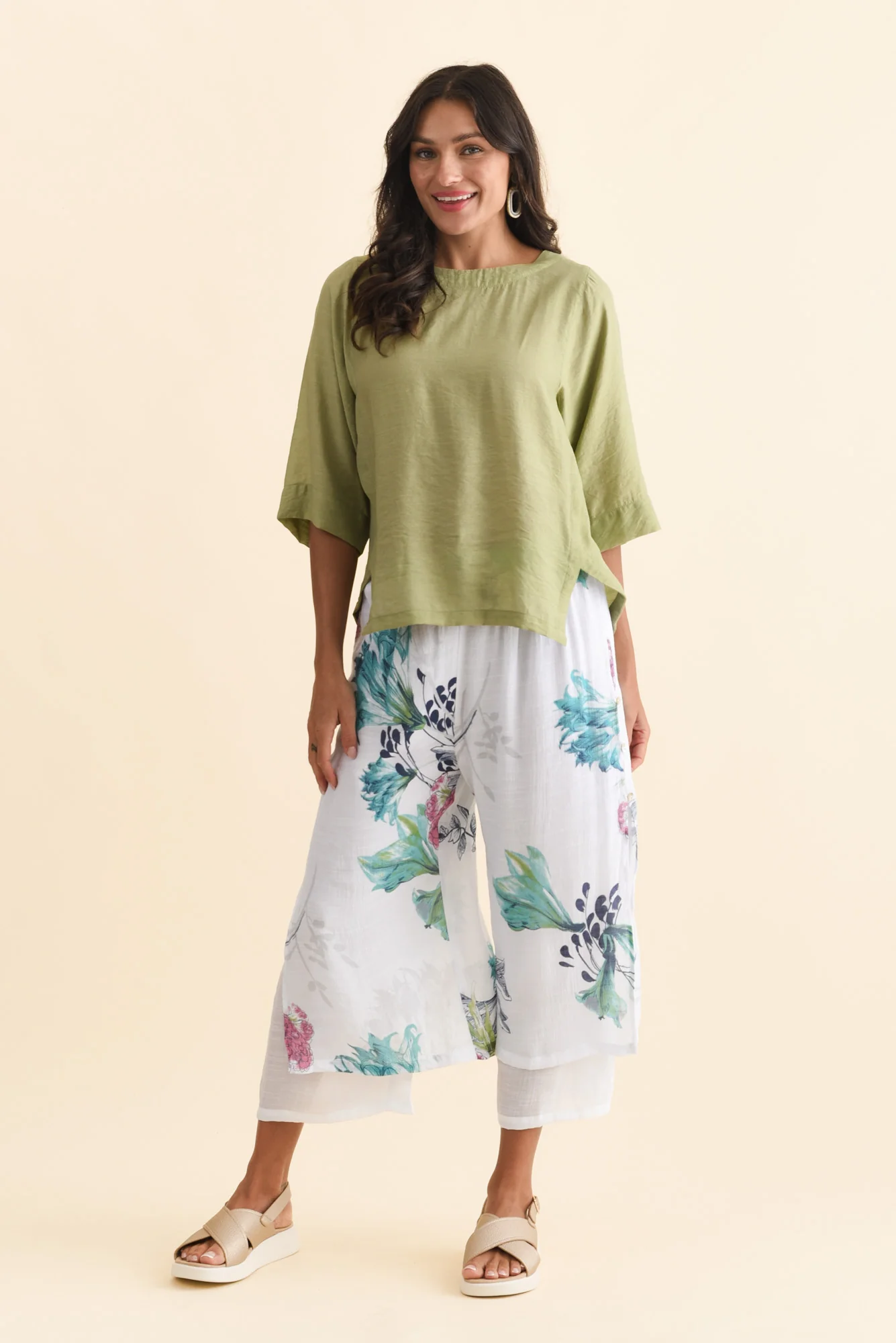 Max White Floral Layered Pants - Image 6