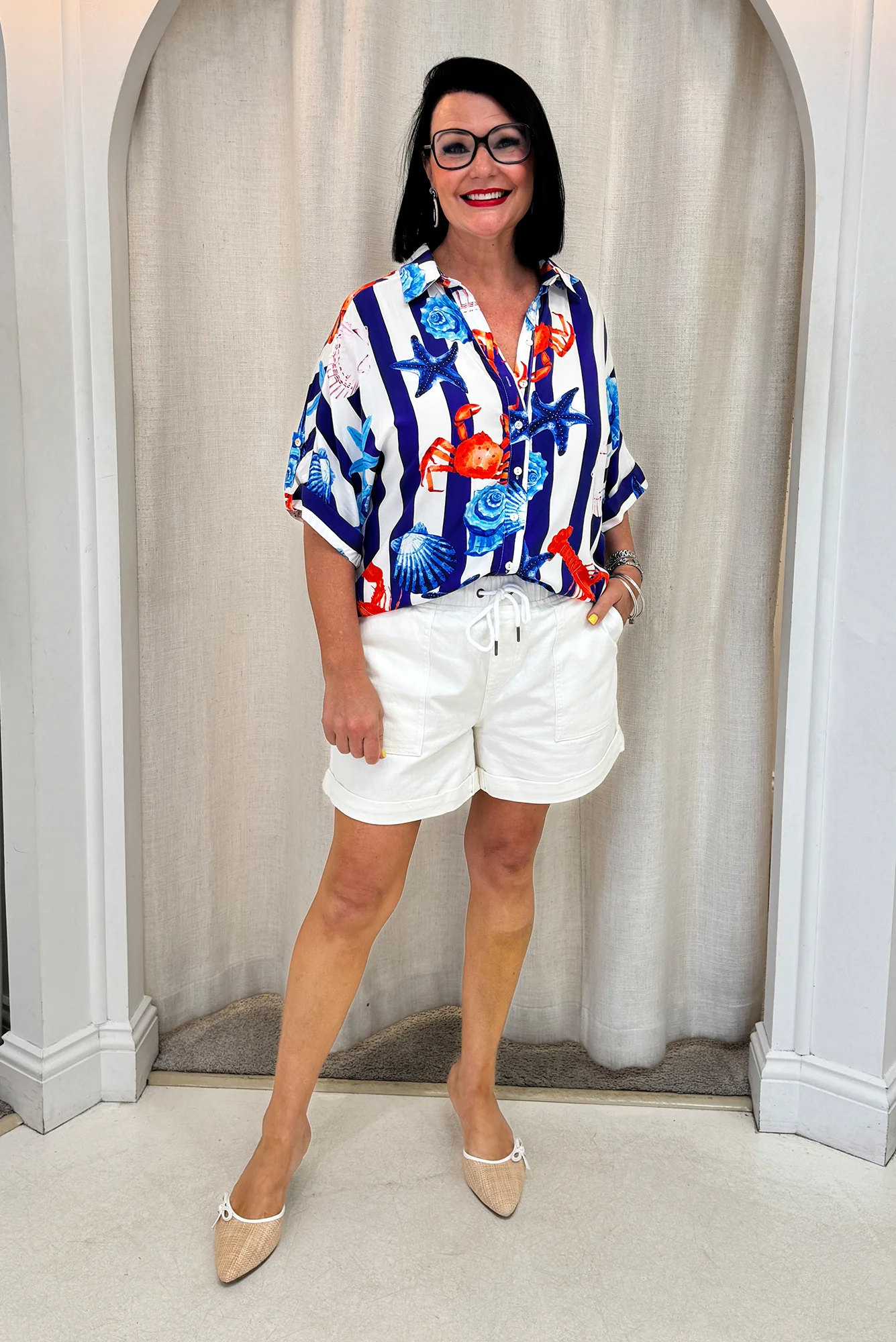 May Blue Beach Collared Shirt - Image 7