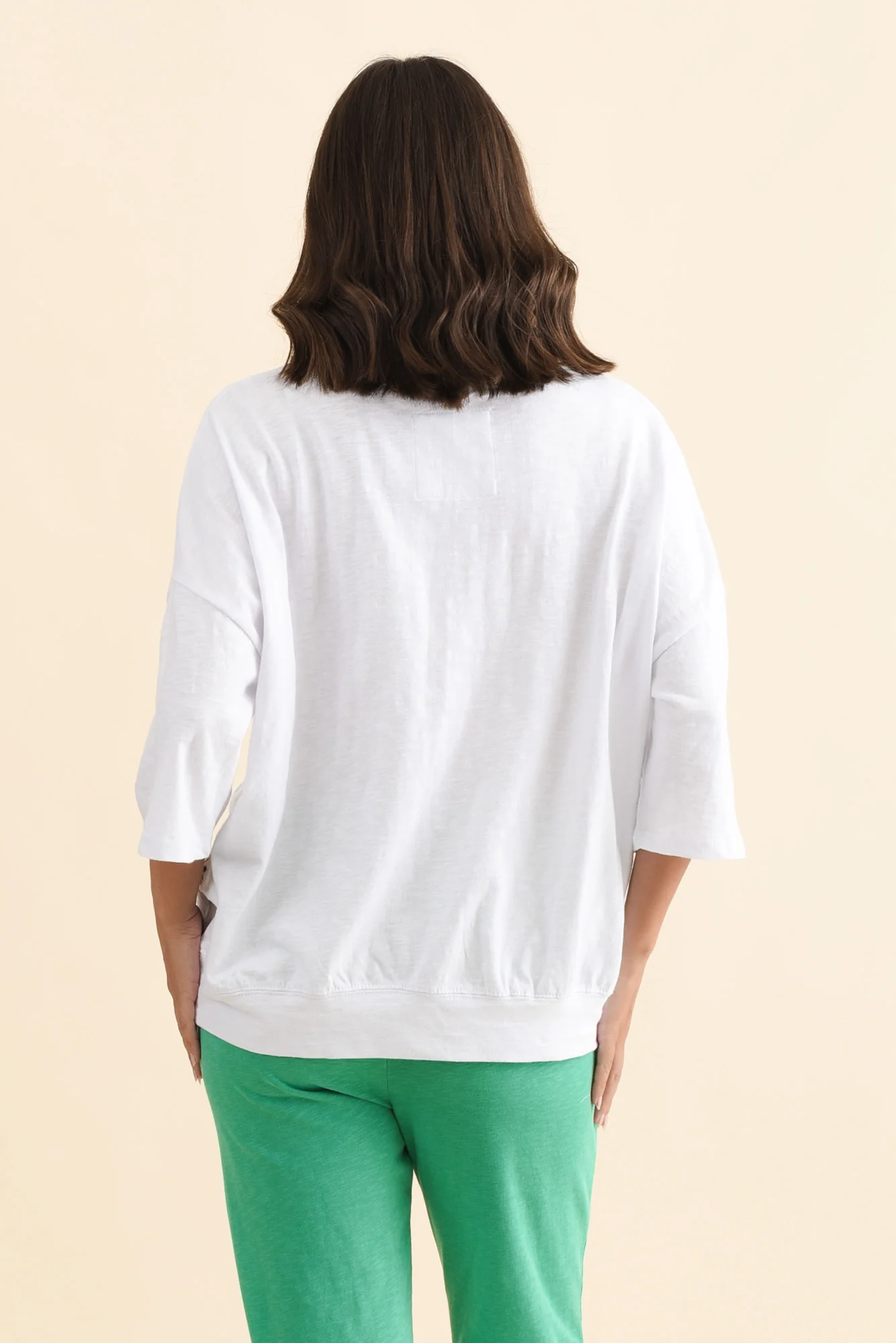 Mazie White Cotton Sweat - Image 5